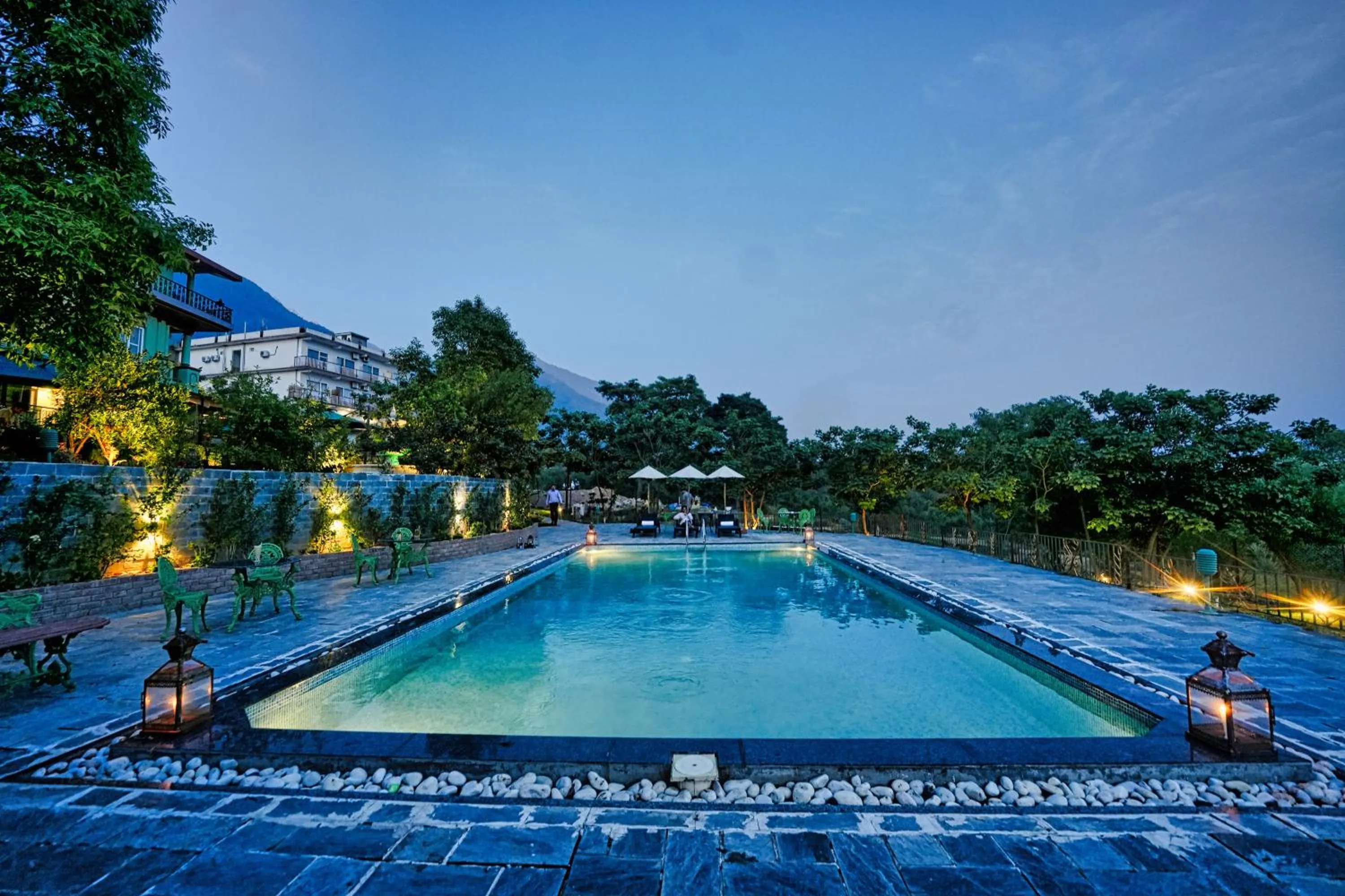Swimming pool in The Atman Dharamshala by Leisure Hotels