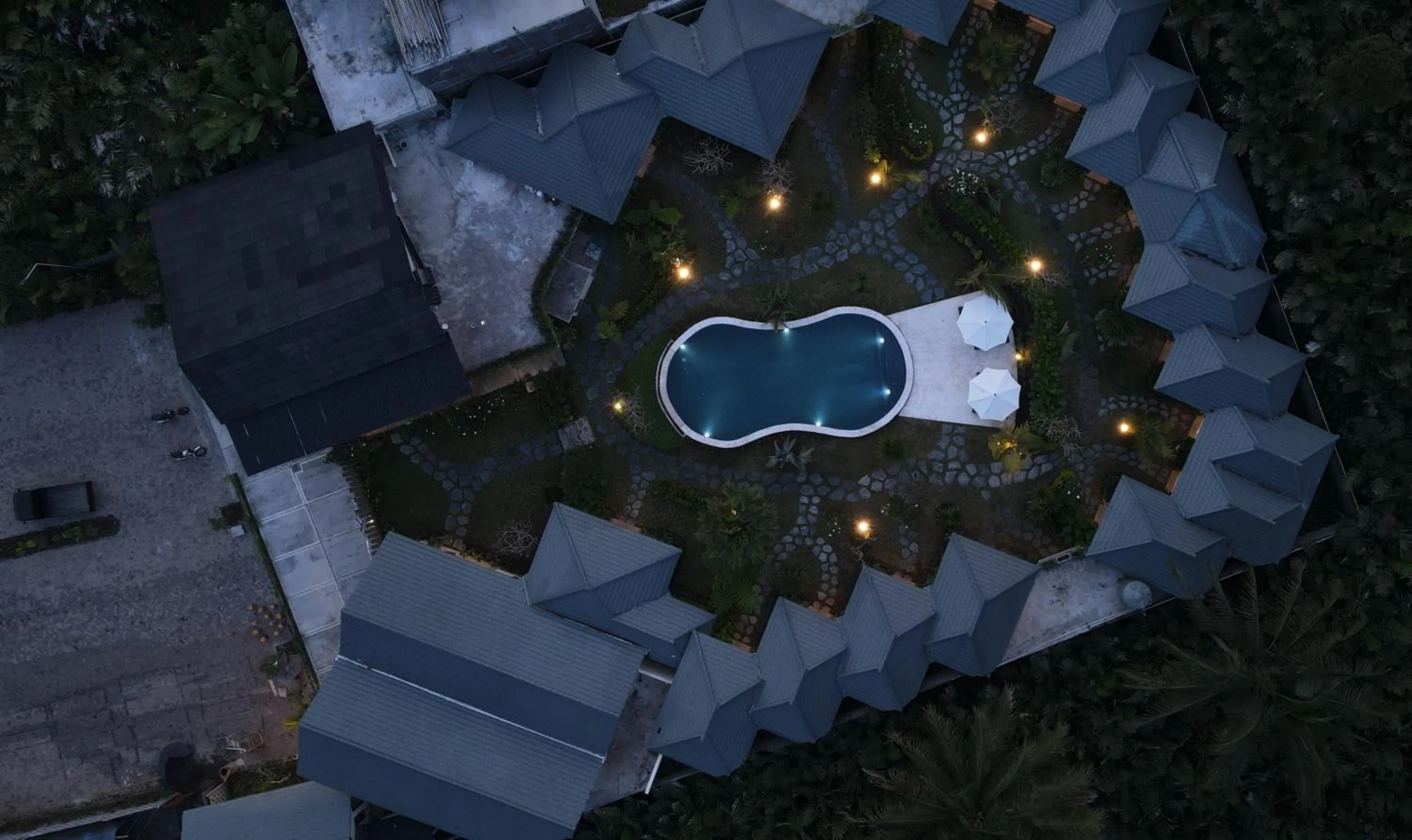 Swimming pool in Artha Cottages