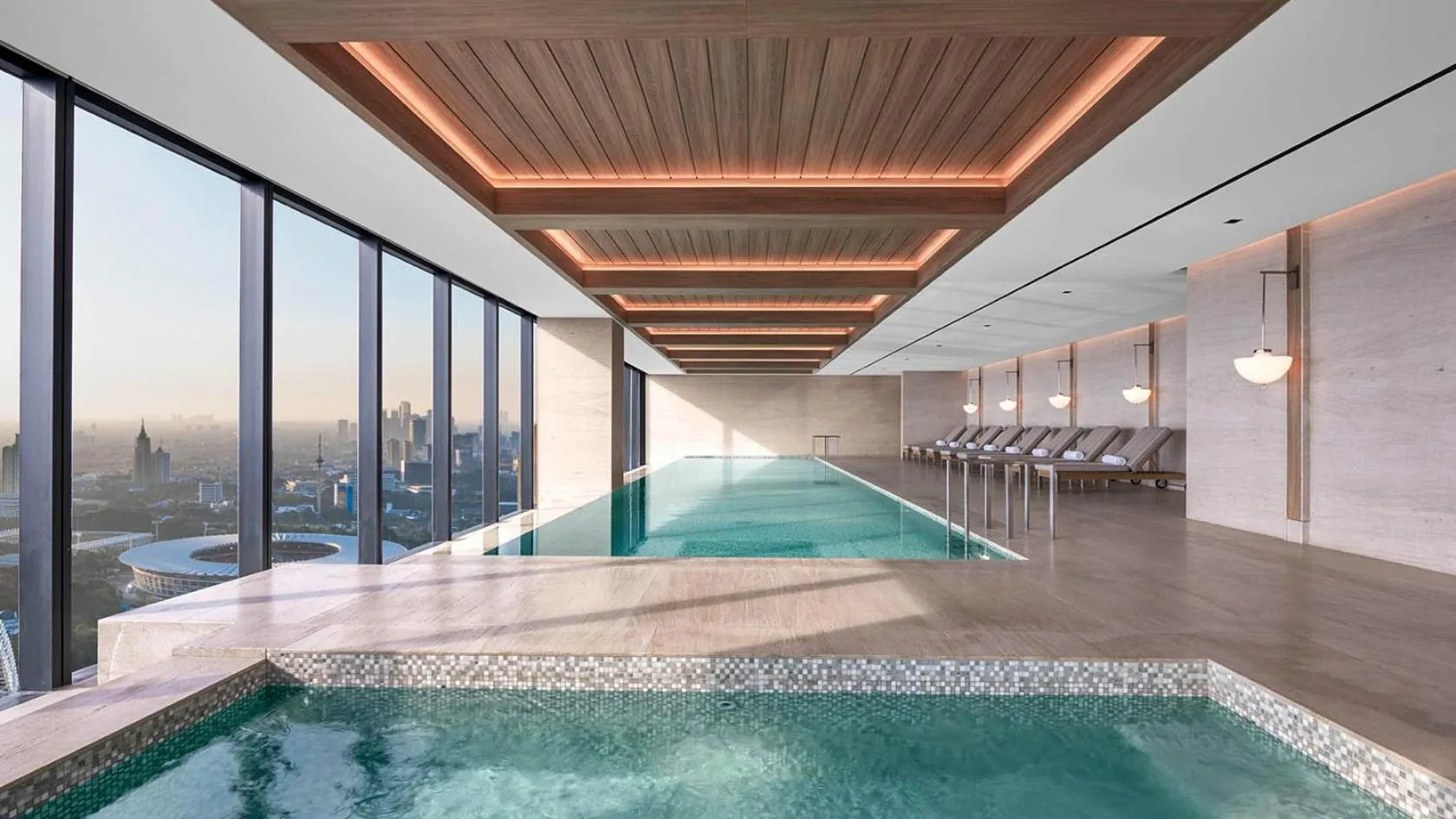Swimming pool in The Langham, Jakarta