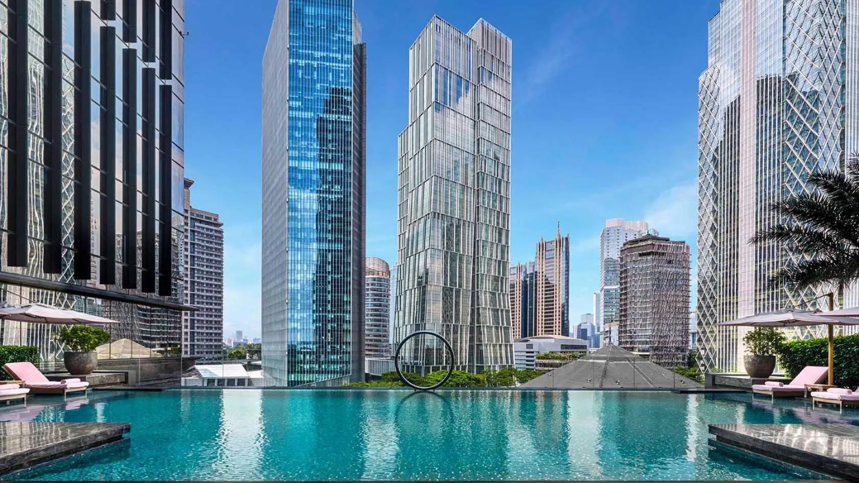 Swimming pool in The Langham, Jakarta