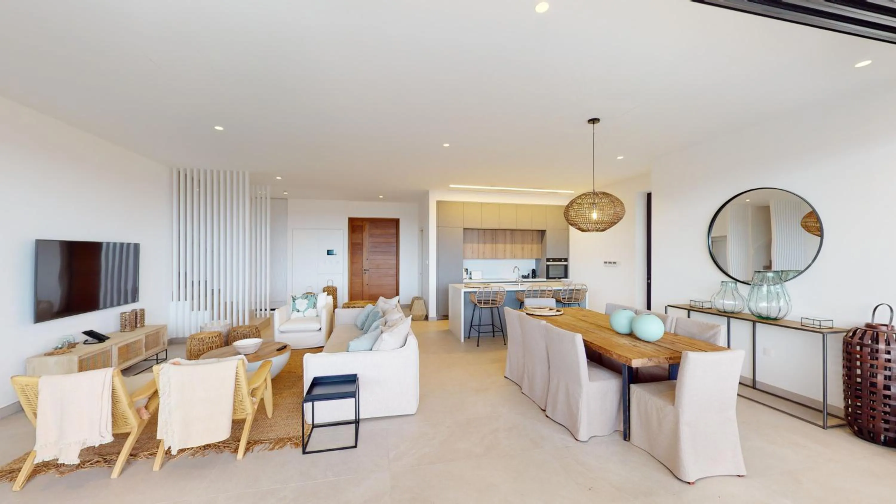 Living room in Periyiali Konnos Villas Beach Resort