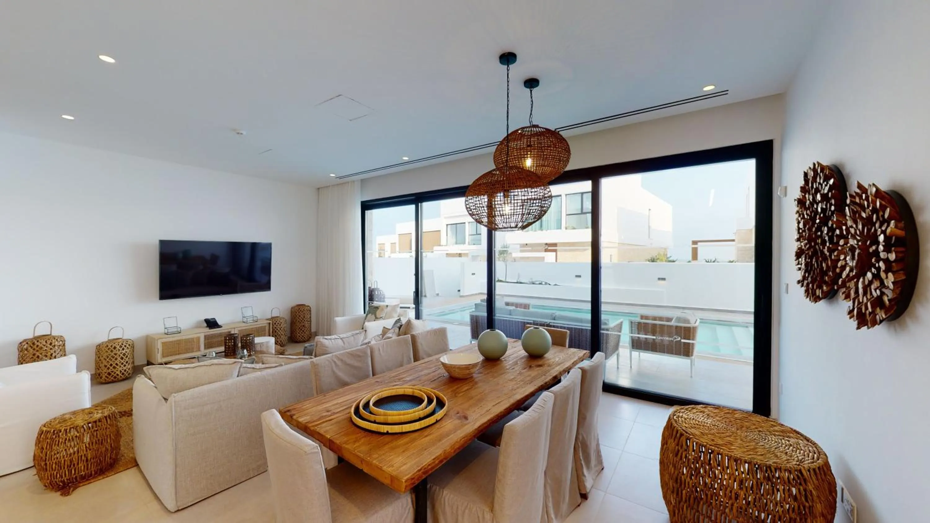 Living room in Periyiali Konnos Villas Beach Resort