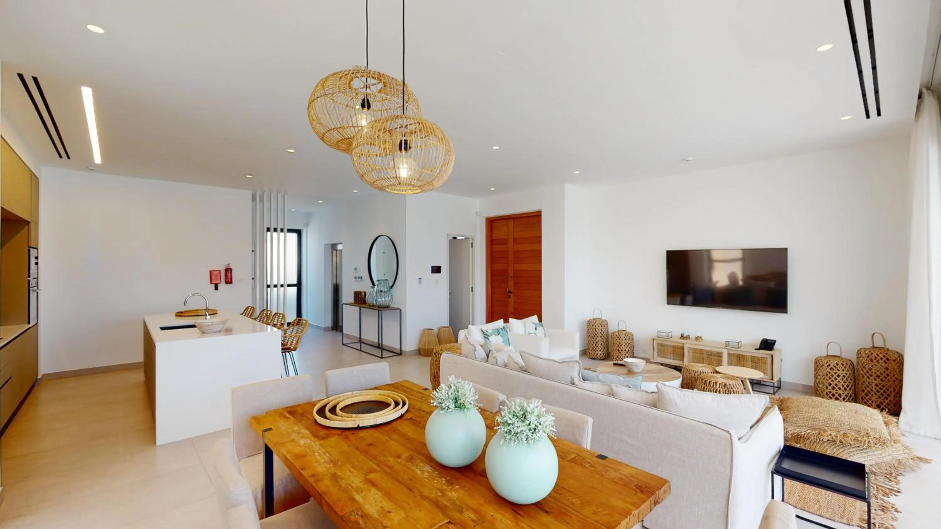 Living room in Periyiali Konnos Villas Beach Resort