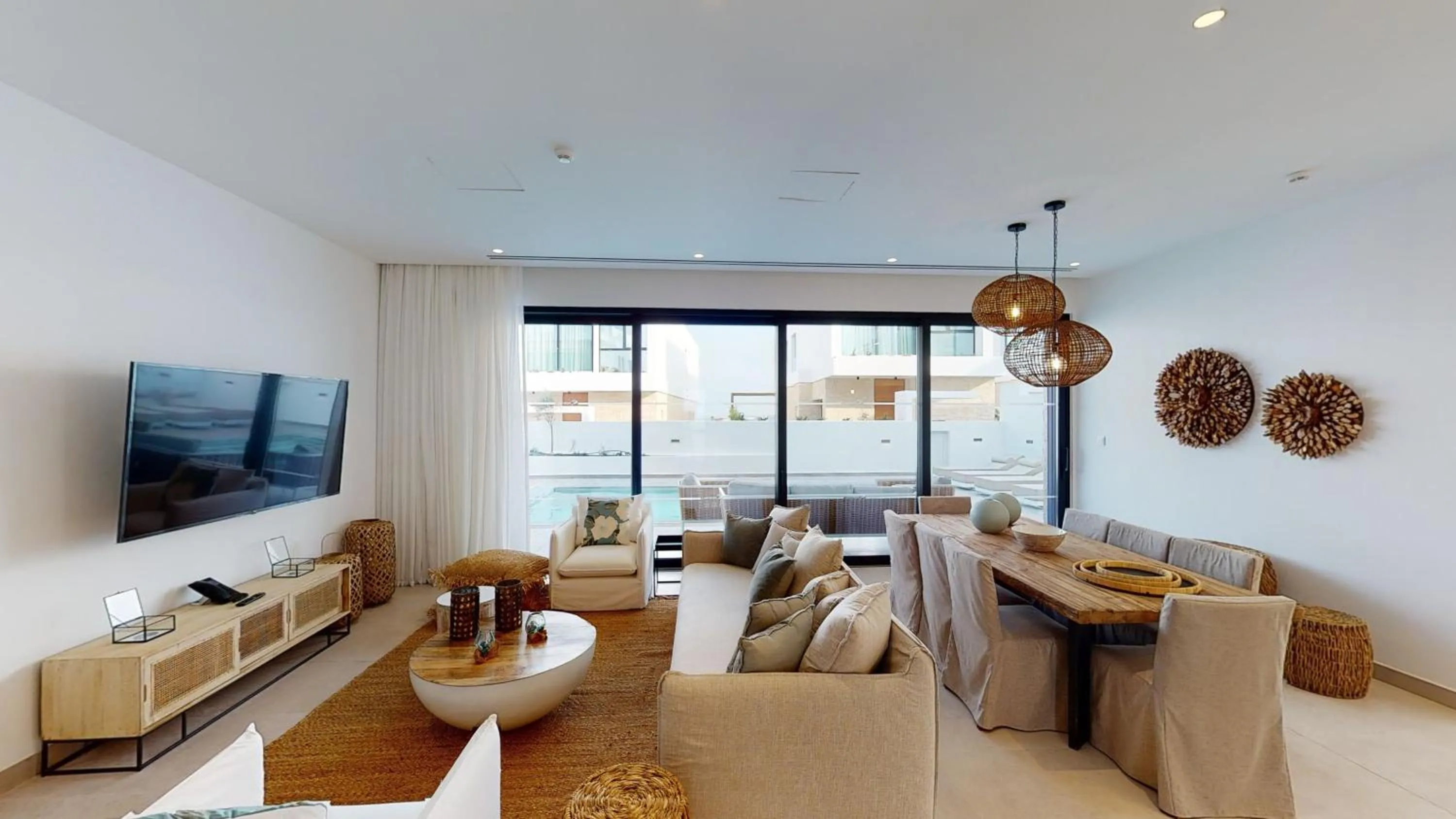 Living room in Periyiali Konnos Villas Beach Resort