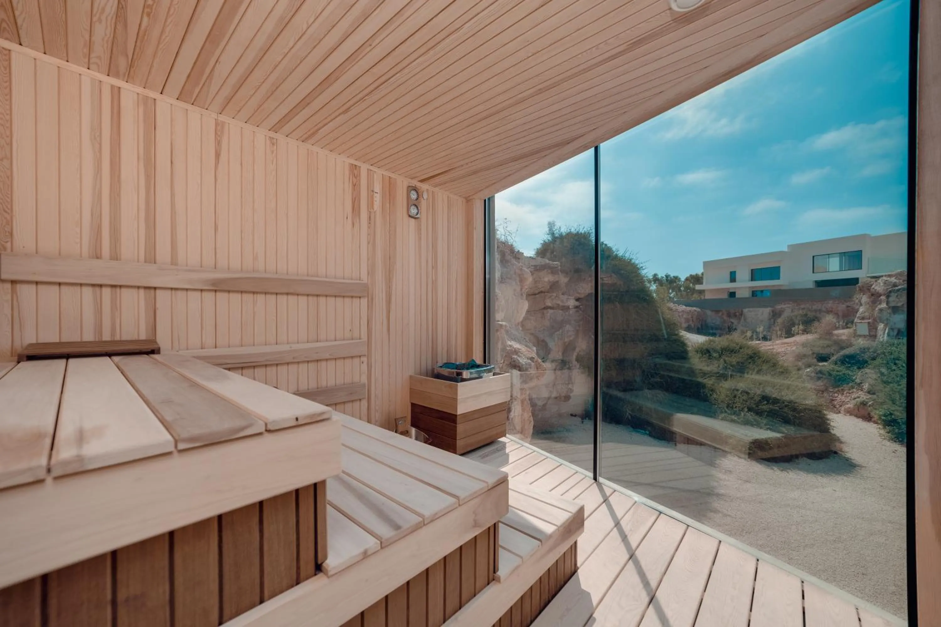 Sauna, Bed in Periyiali Konnos Villas Beach Resort
