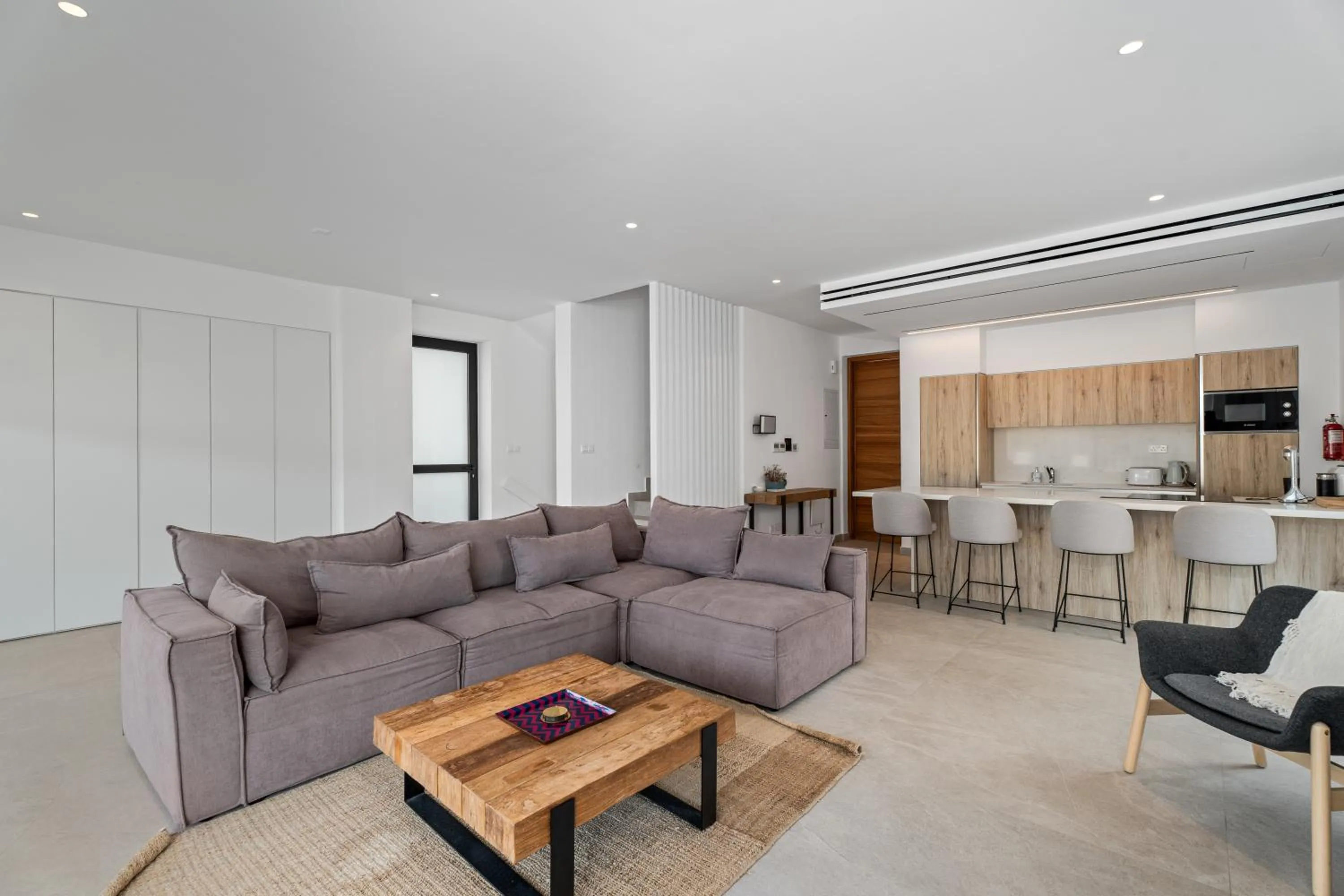 Living room in Periyiali Konnos Villas Beach Resort