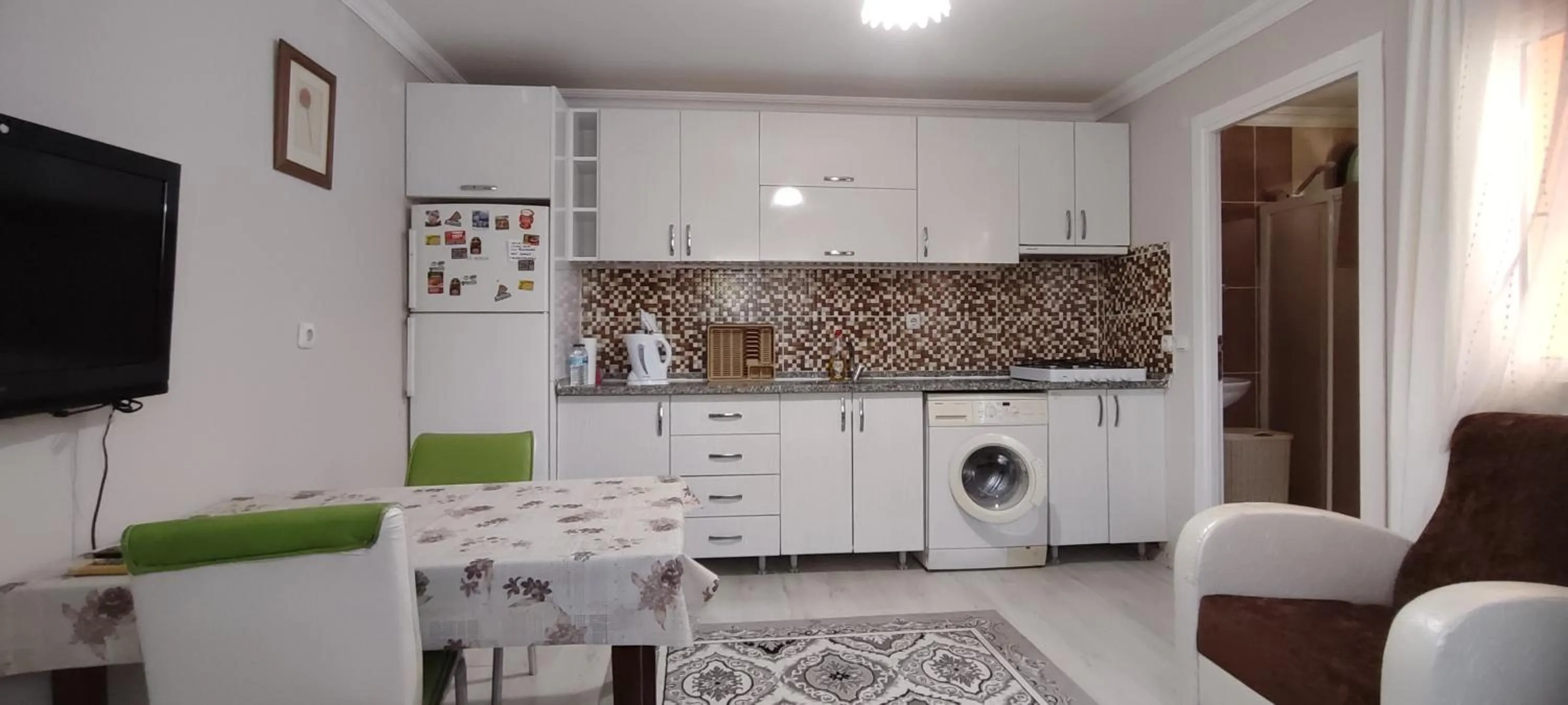 kitchen in çileks apart otel