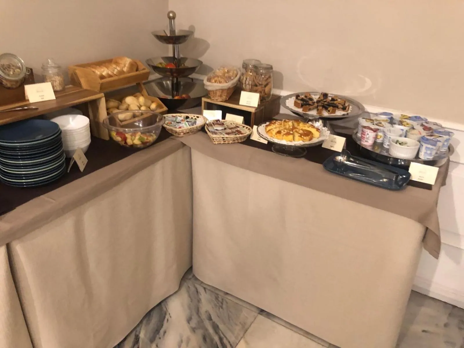 Continental breakfast in Hotel Bristol