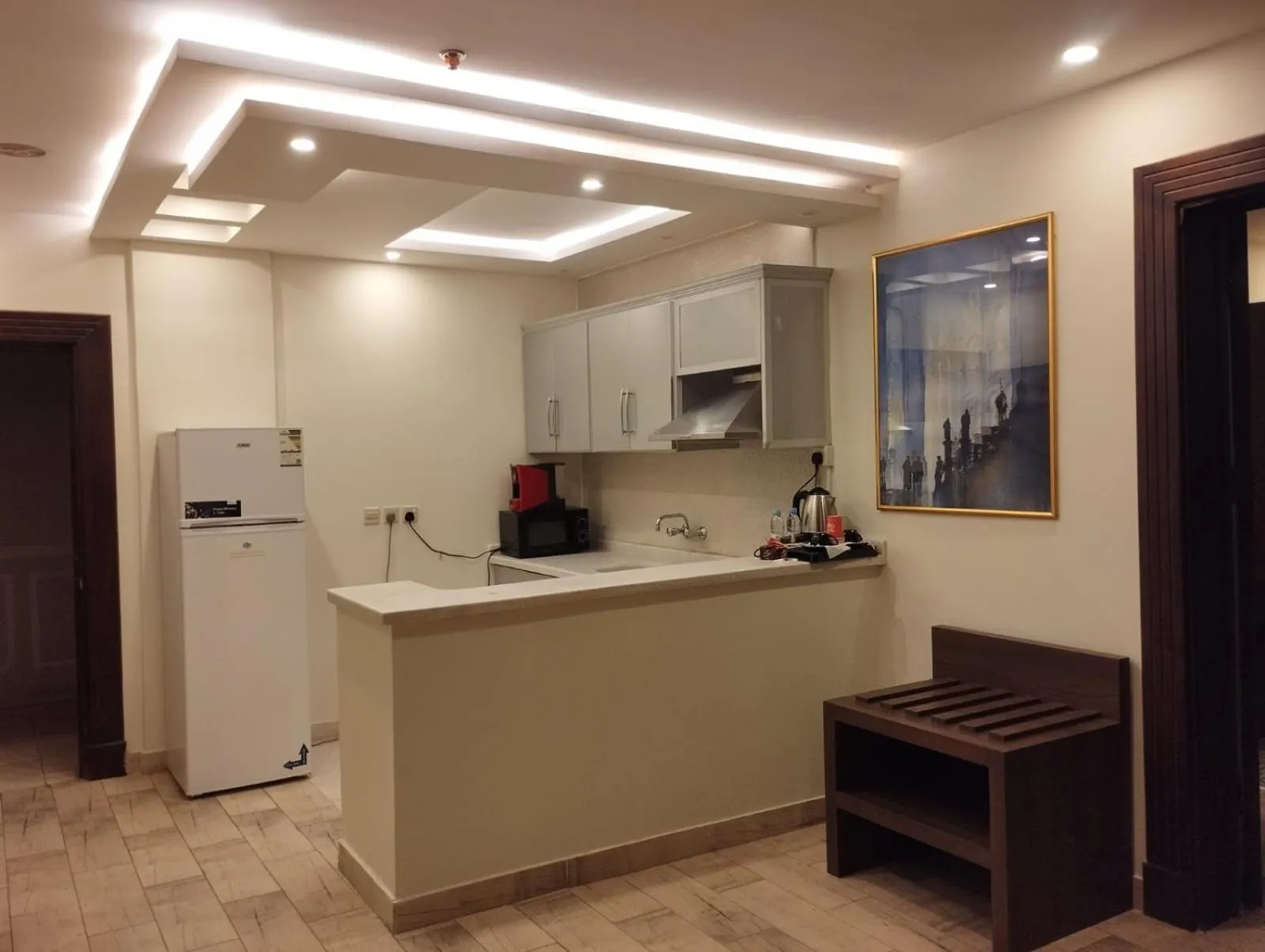 Kitchen or kitchenette in Olive Tree Hotel