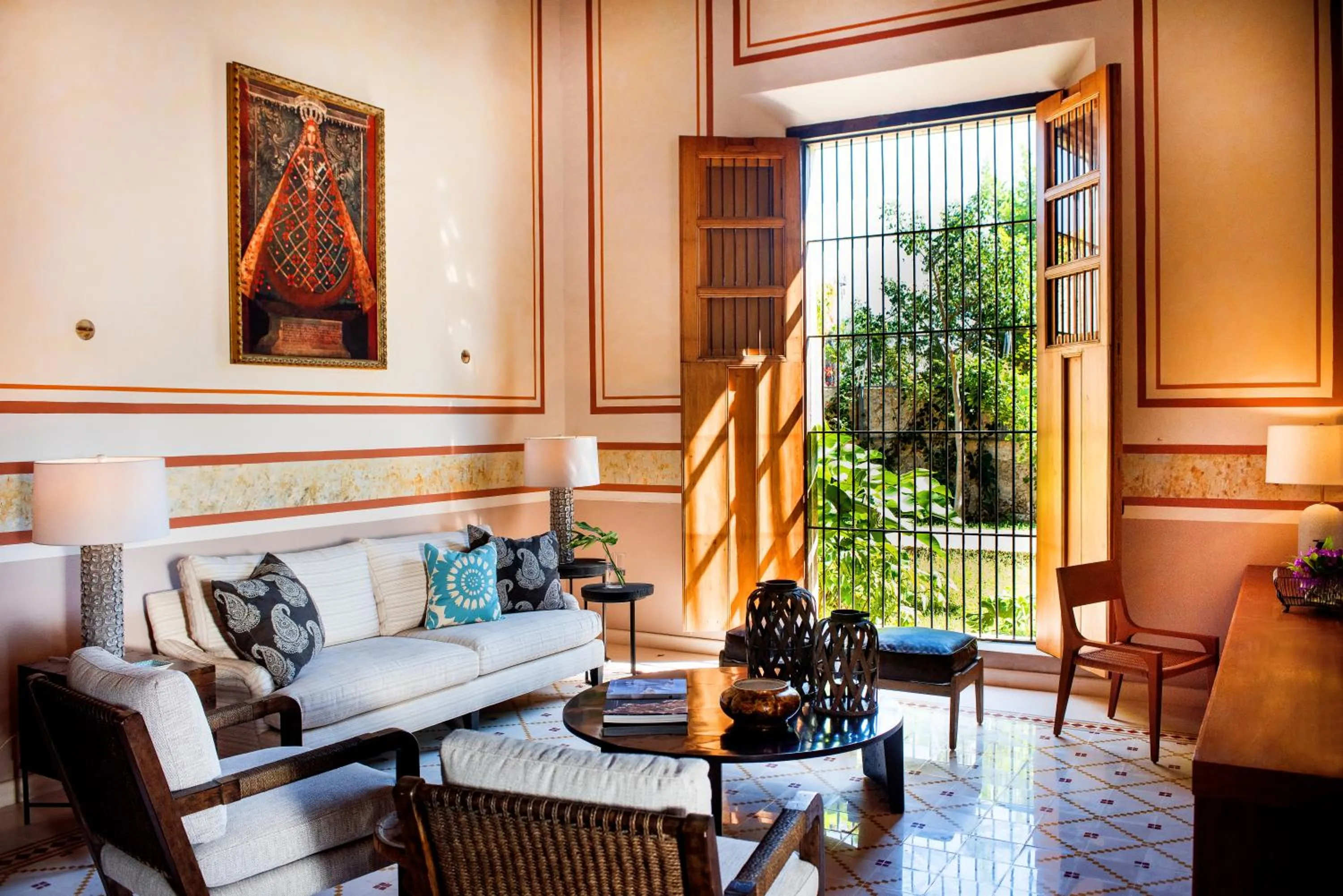 Living room in Hacienda San Antonio Hool