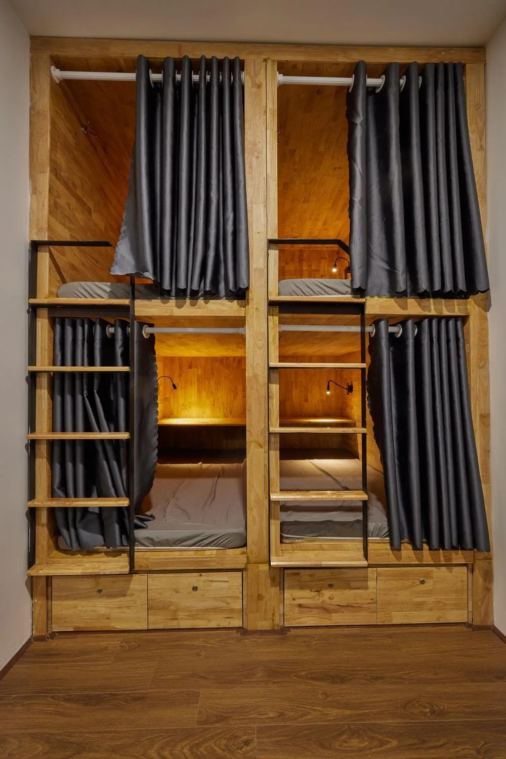 Bed in The Garden Capsule Hotel