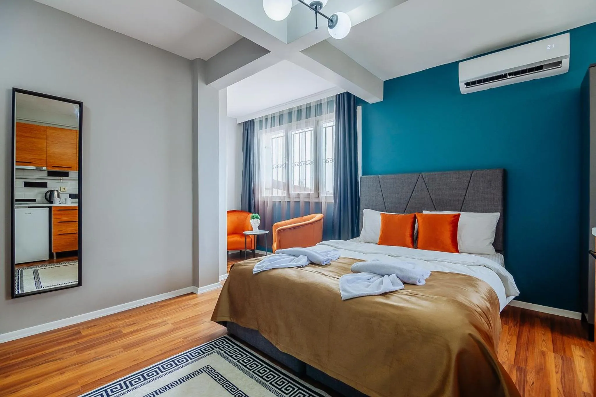 Bed in Taksim Wonder Suites