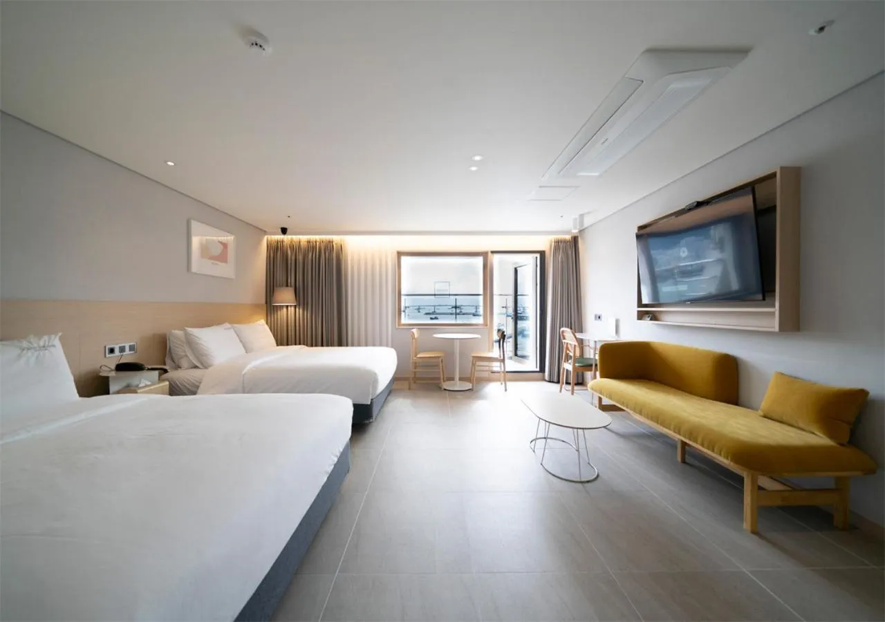 Bed in Nampo Ocean2Heaven Hotel& Spa