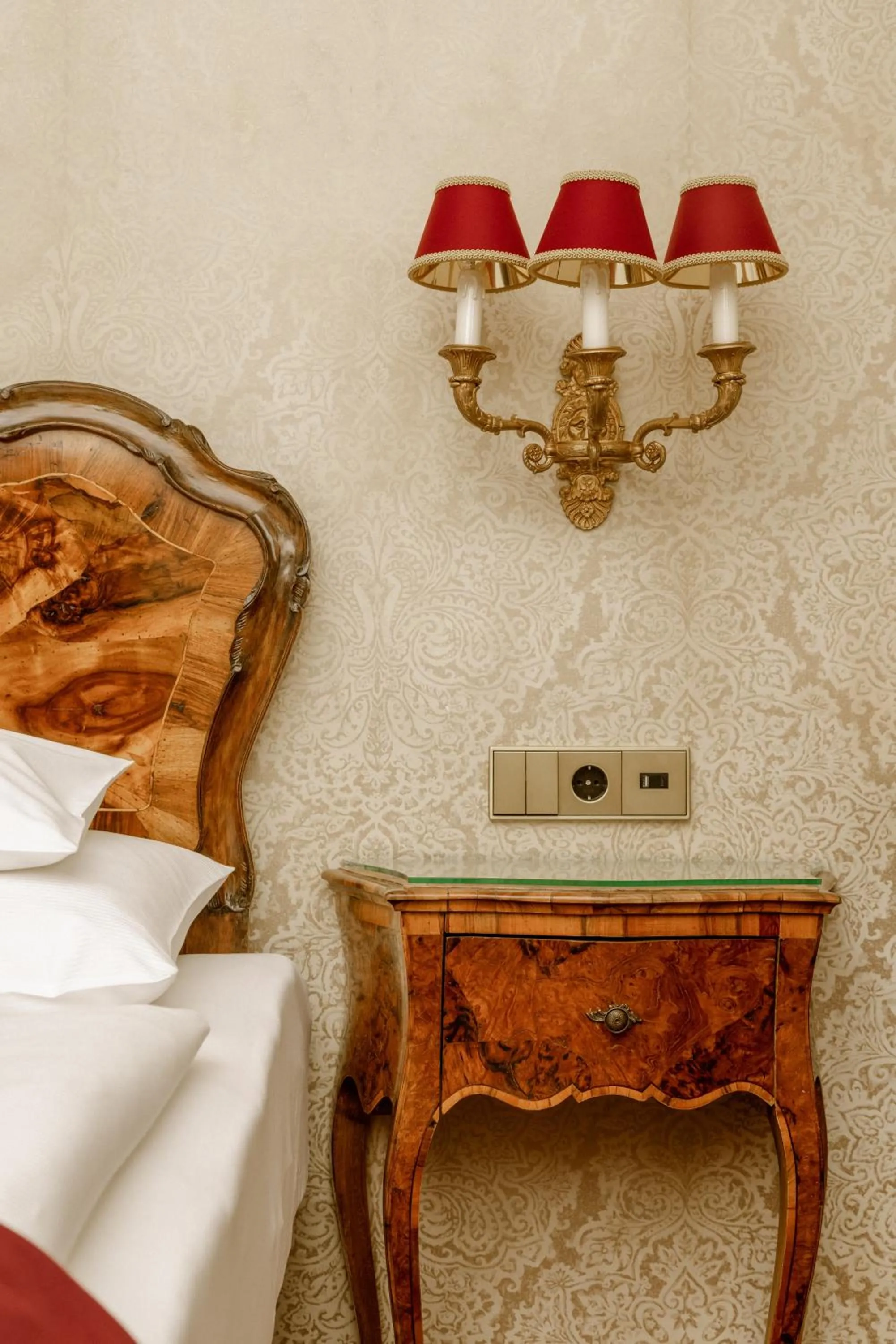 Decorative detail, Bed in Hotel Stefanie - VIENNA'S OLDEST HOTEL