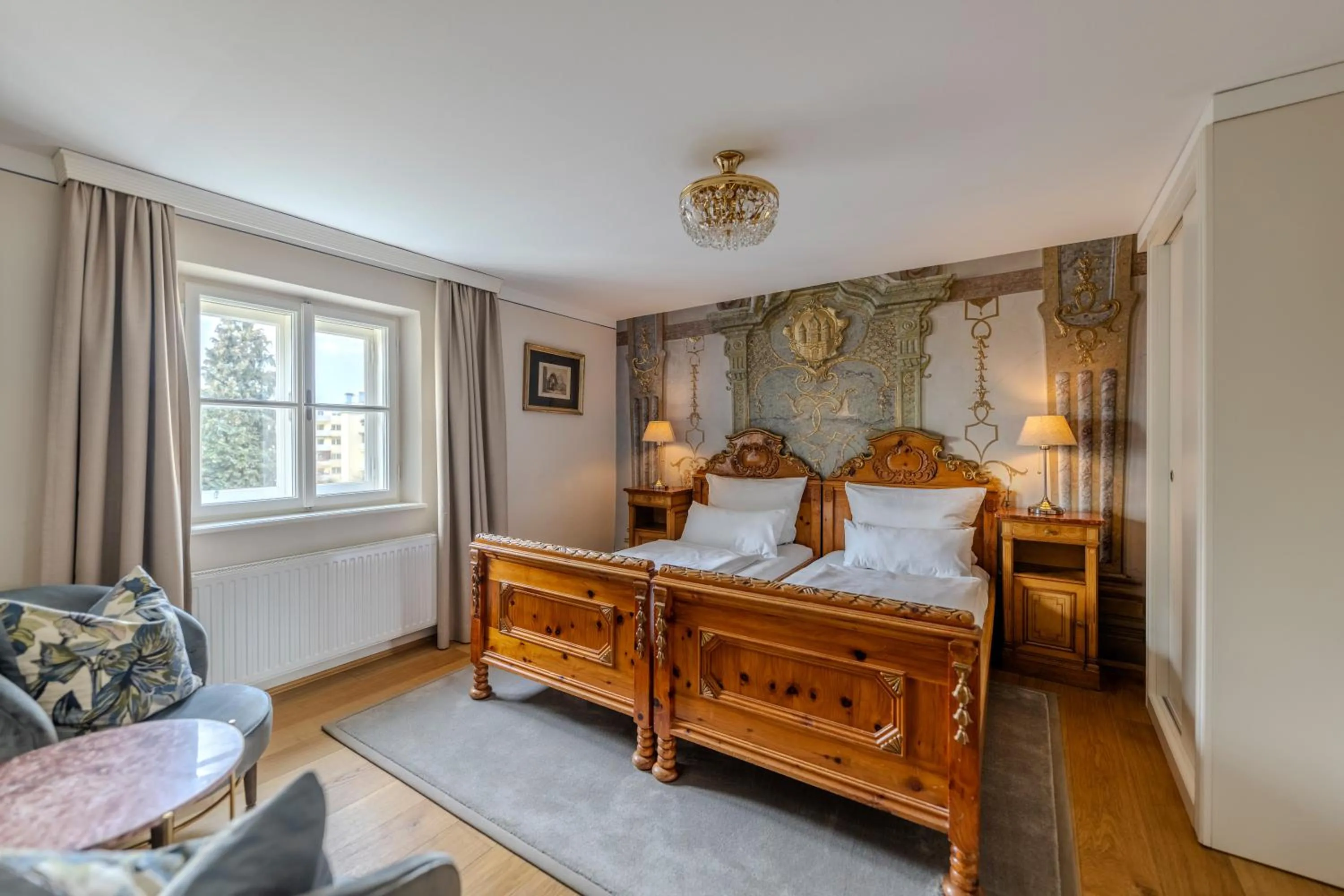 Bed in Boutiquehotel Amadeus