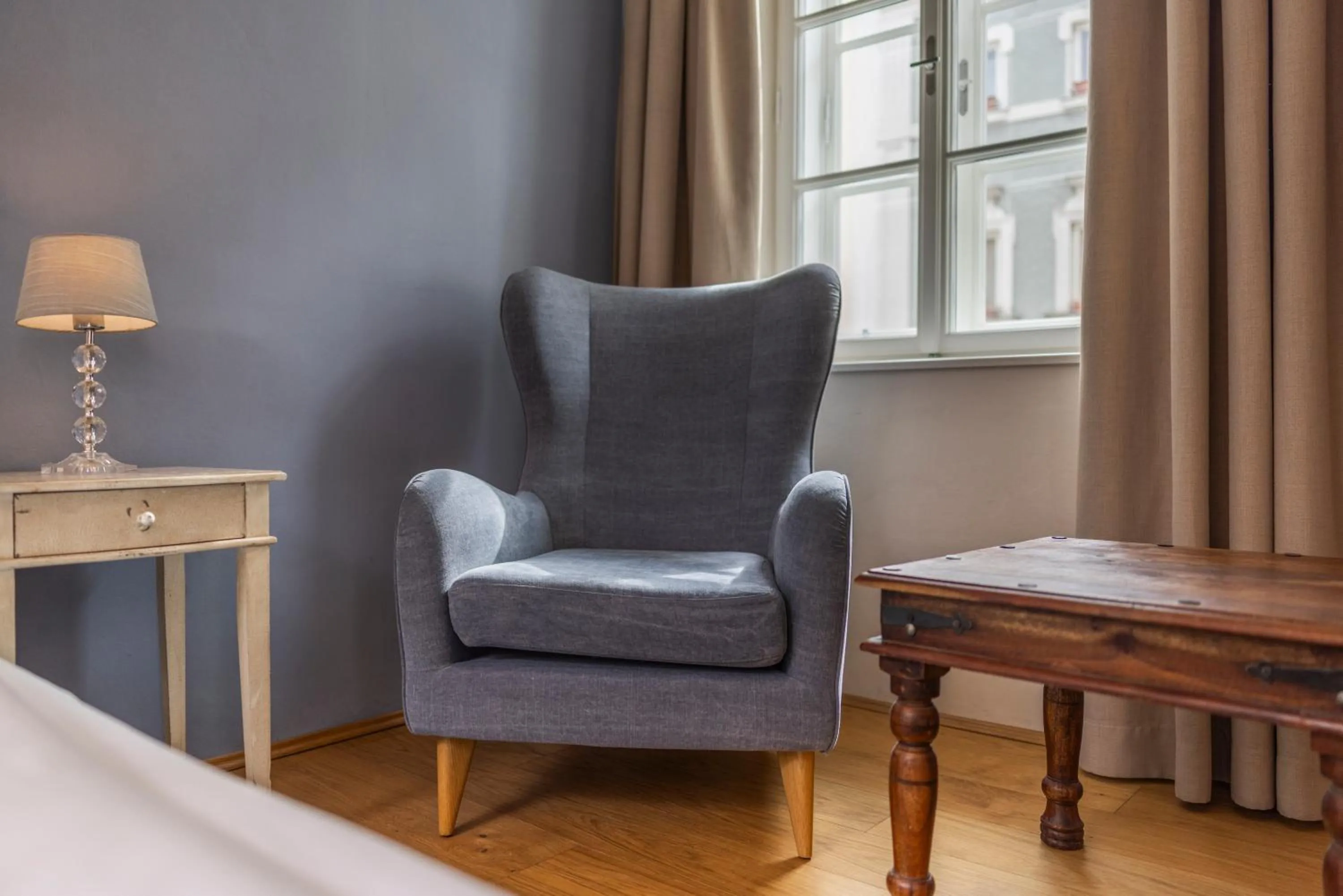 Bed in Boutiquehotel Amadeus