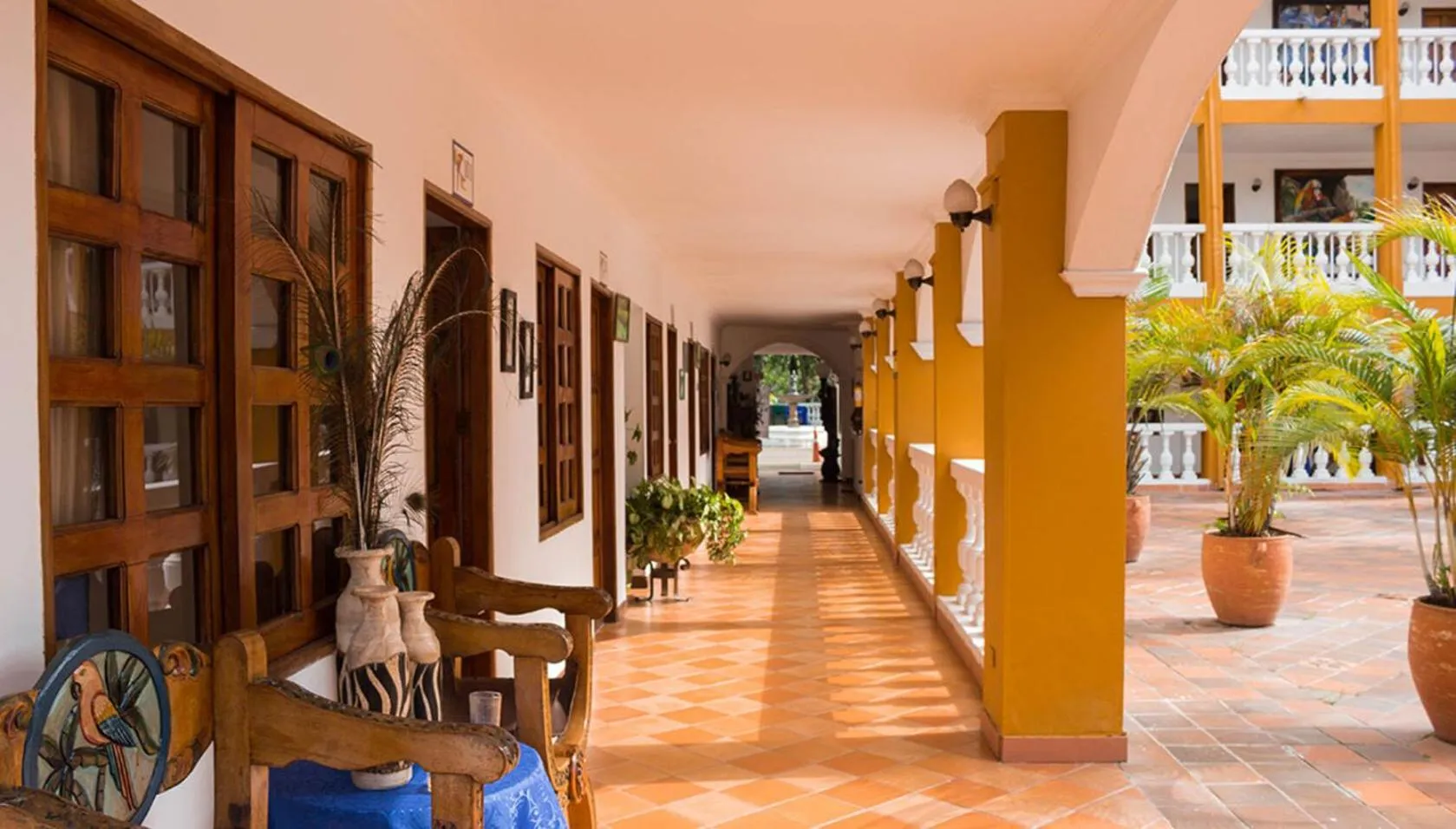 Patio in Hotel Posada San Sebastian