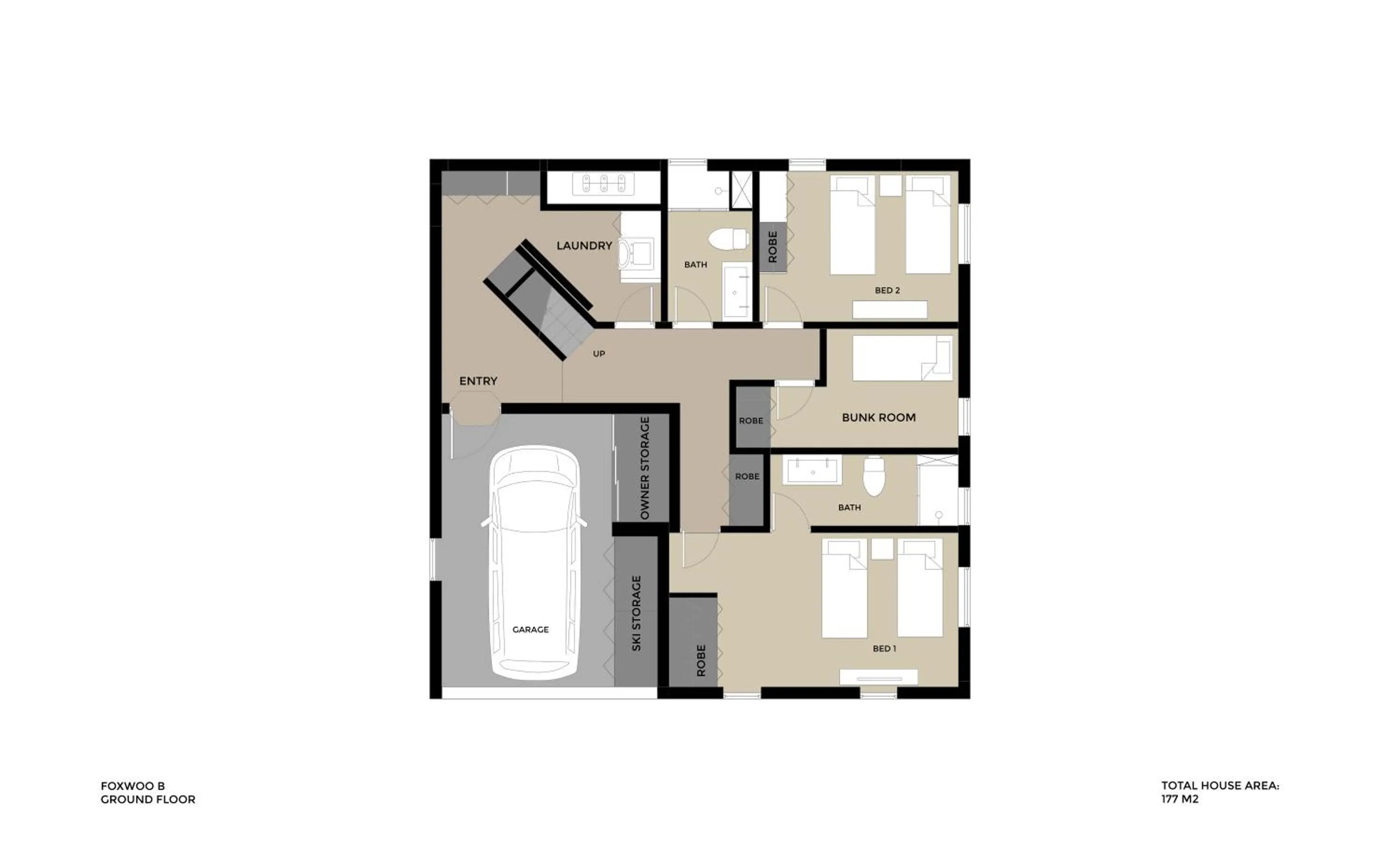 Floor plan in Foxwood B by H2 Life