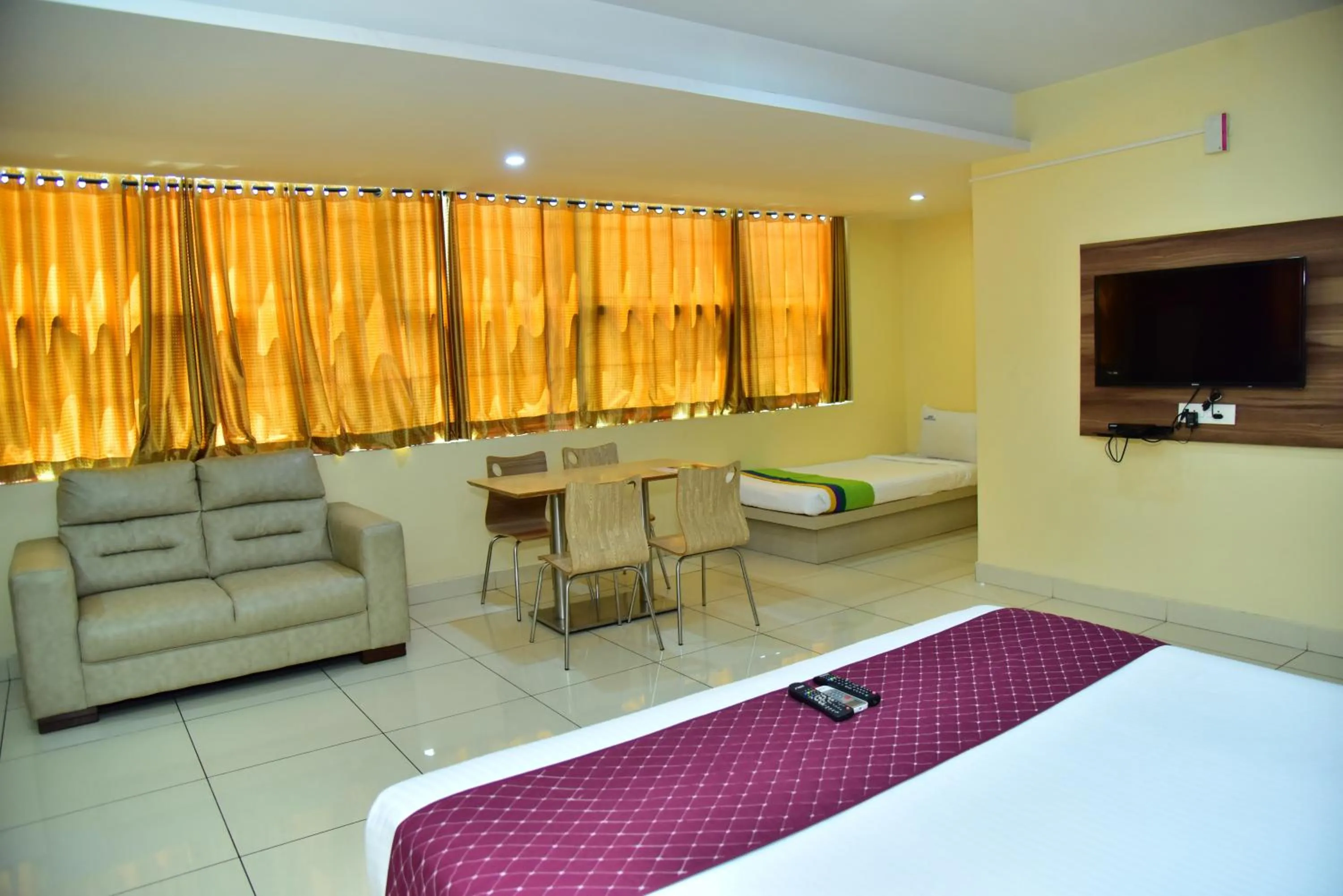 Bed in hotel fortune suites