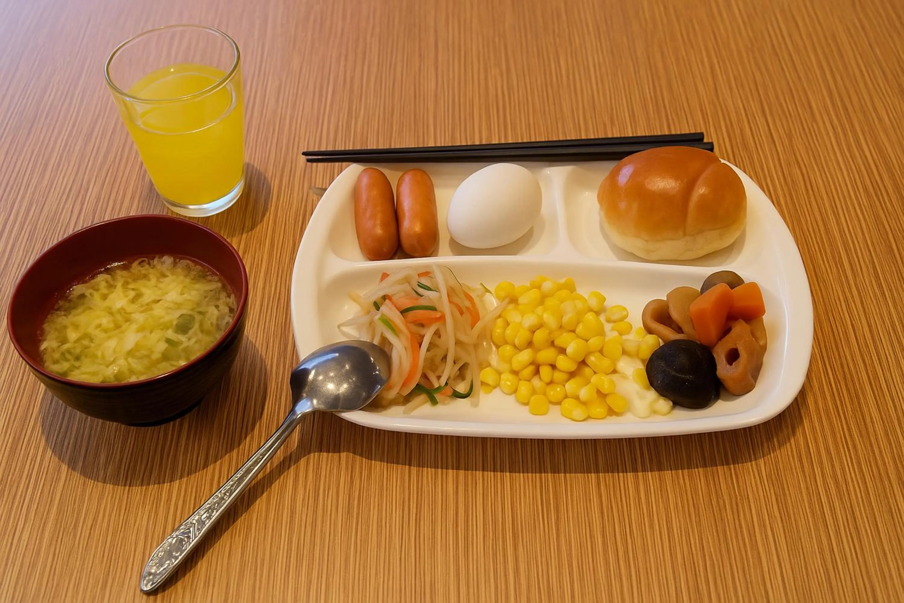 Breakfast in Plaza In Kanku Hotel