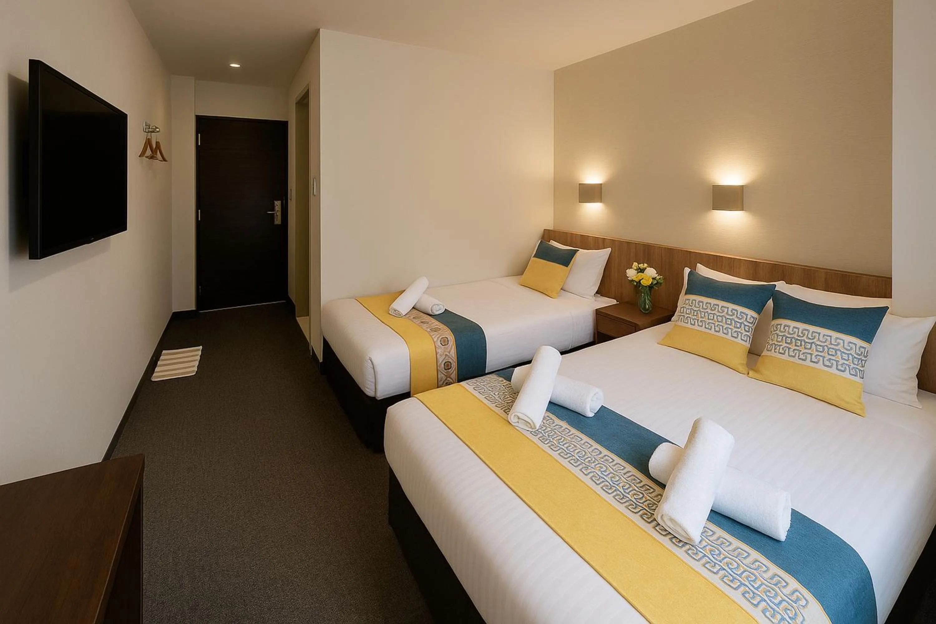 Bed in Plaza In Kanku Hotel