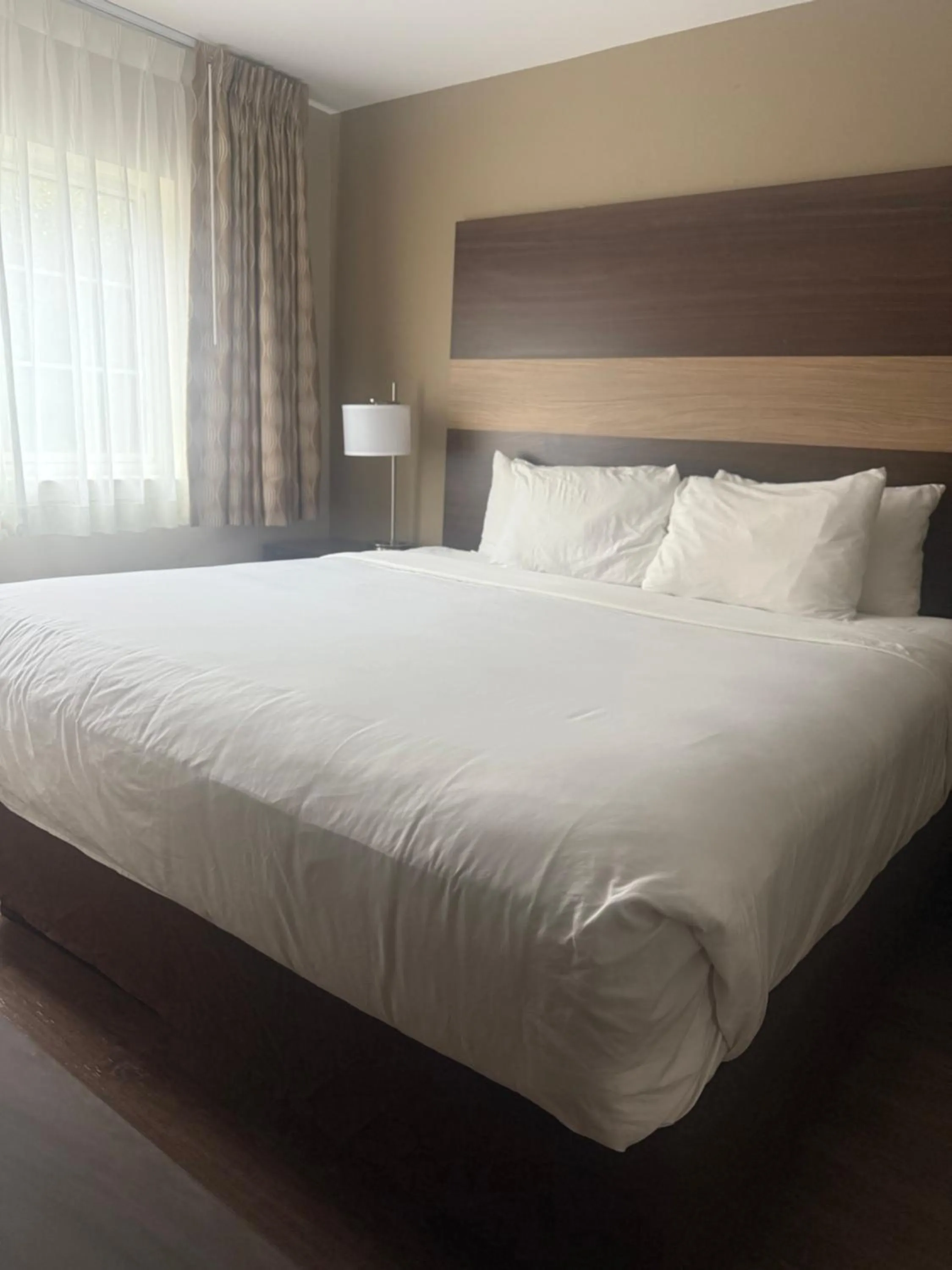 Bed in MainStay Suites Columbus near Fort Benning