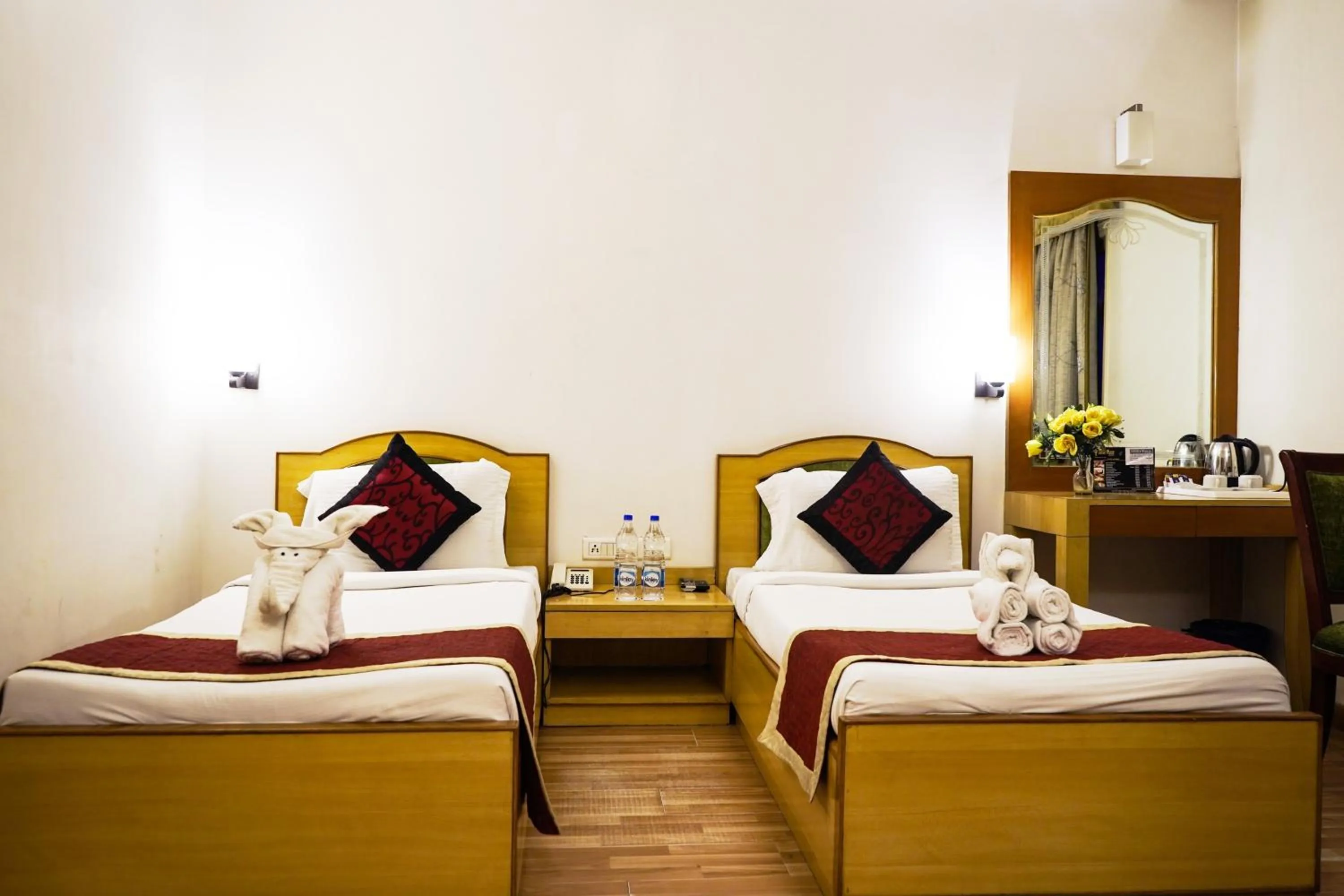 Bed in Hotel Adityaz