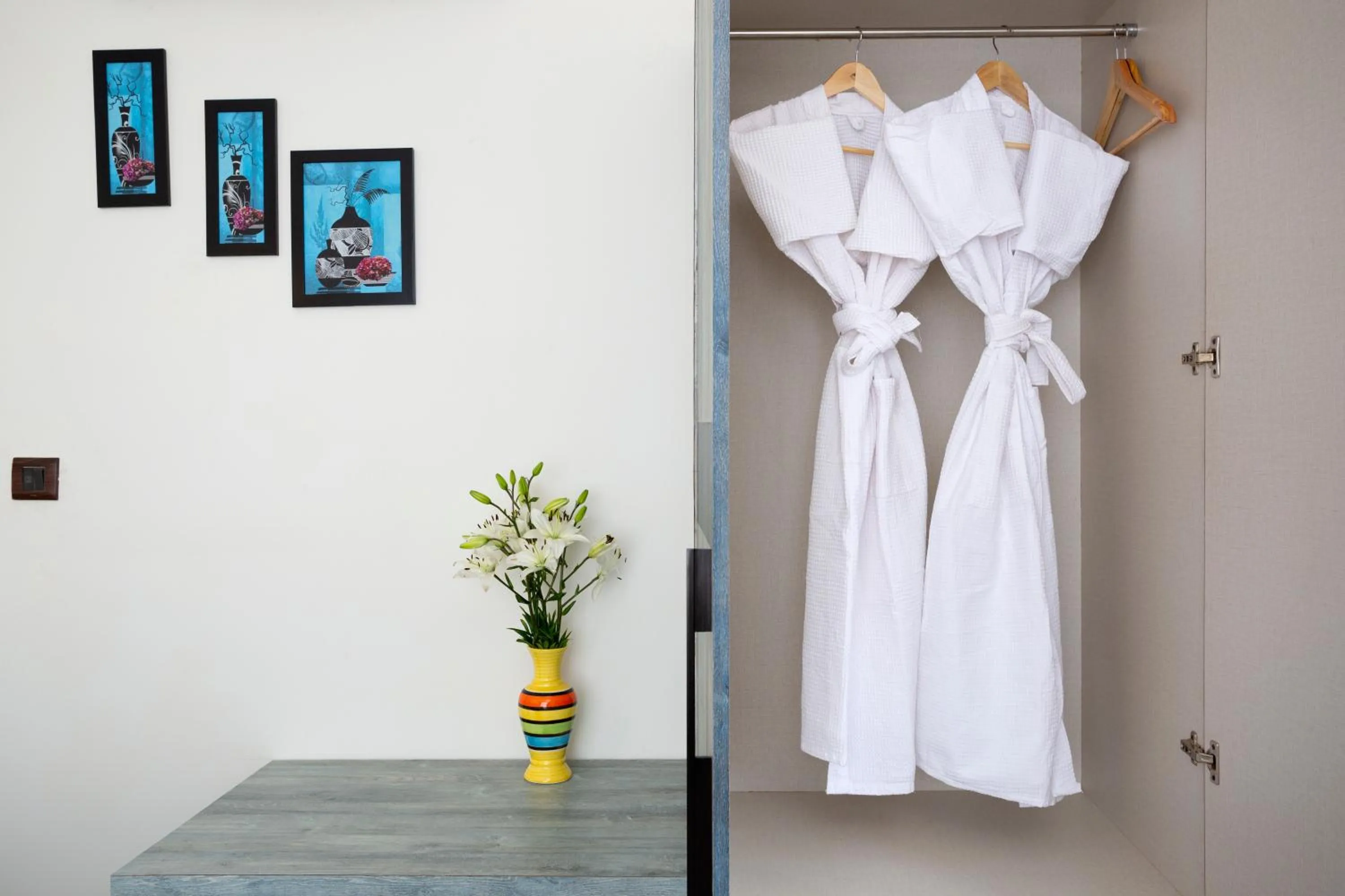 wardrobe in Stone Wood Beach Resort, Vagator