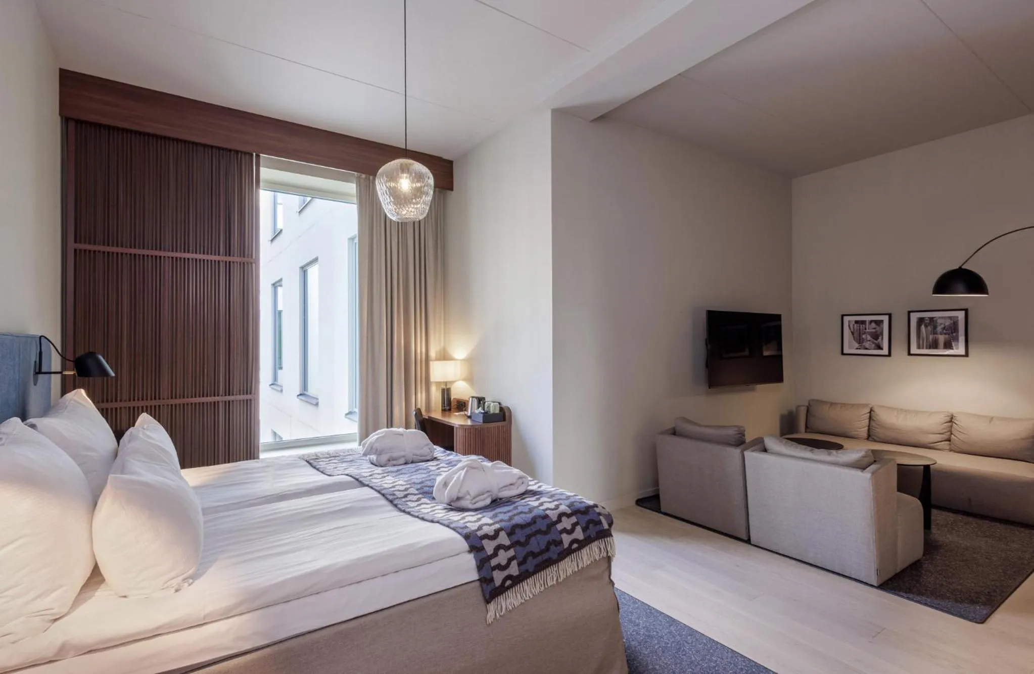 Seating area, Bed in Clarion Collection Hotel Tapetfabriken