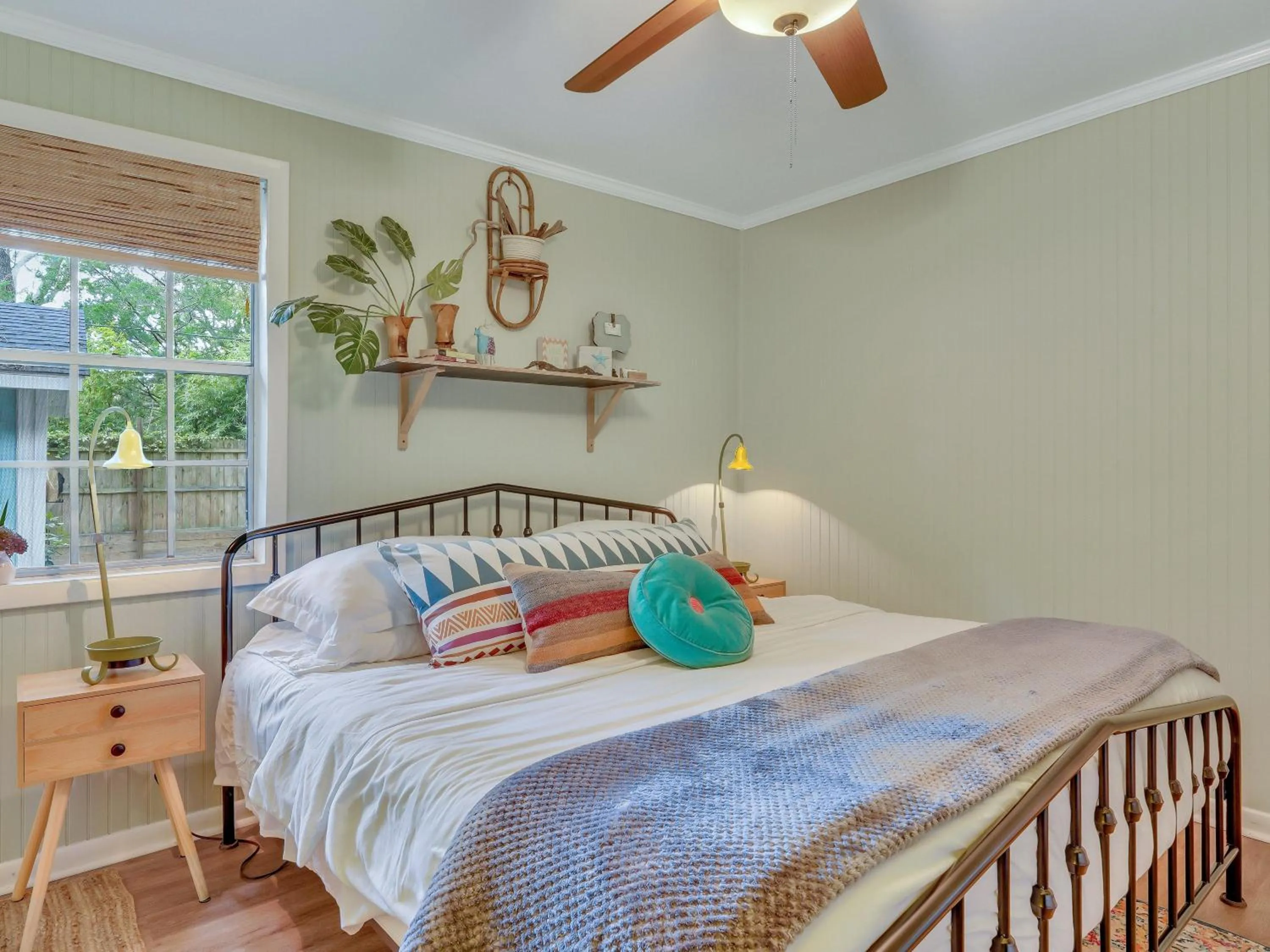 Bed in Salt Palms Cottage