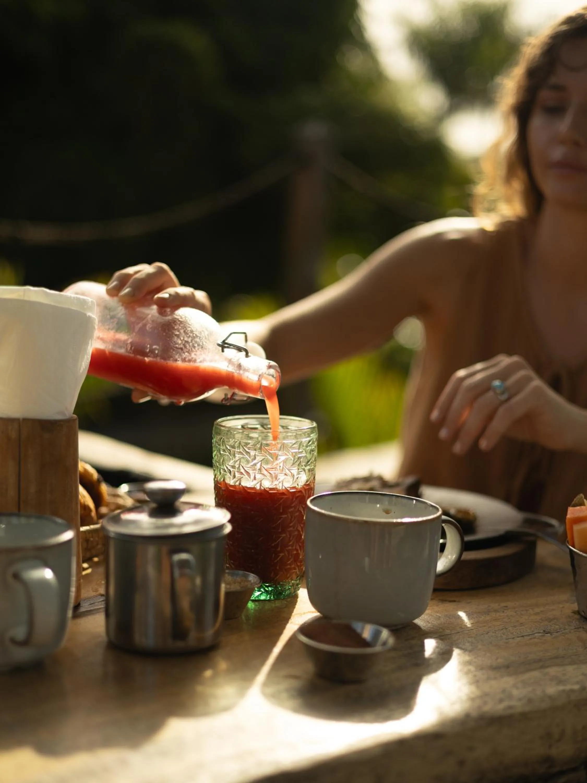 Food and drinks in Green Land Bubble Glamping