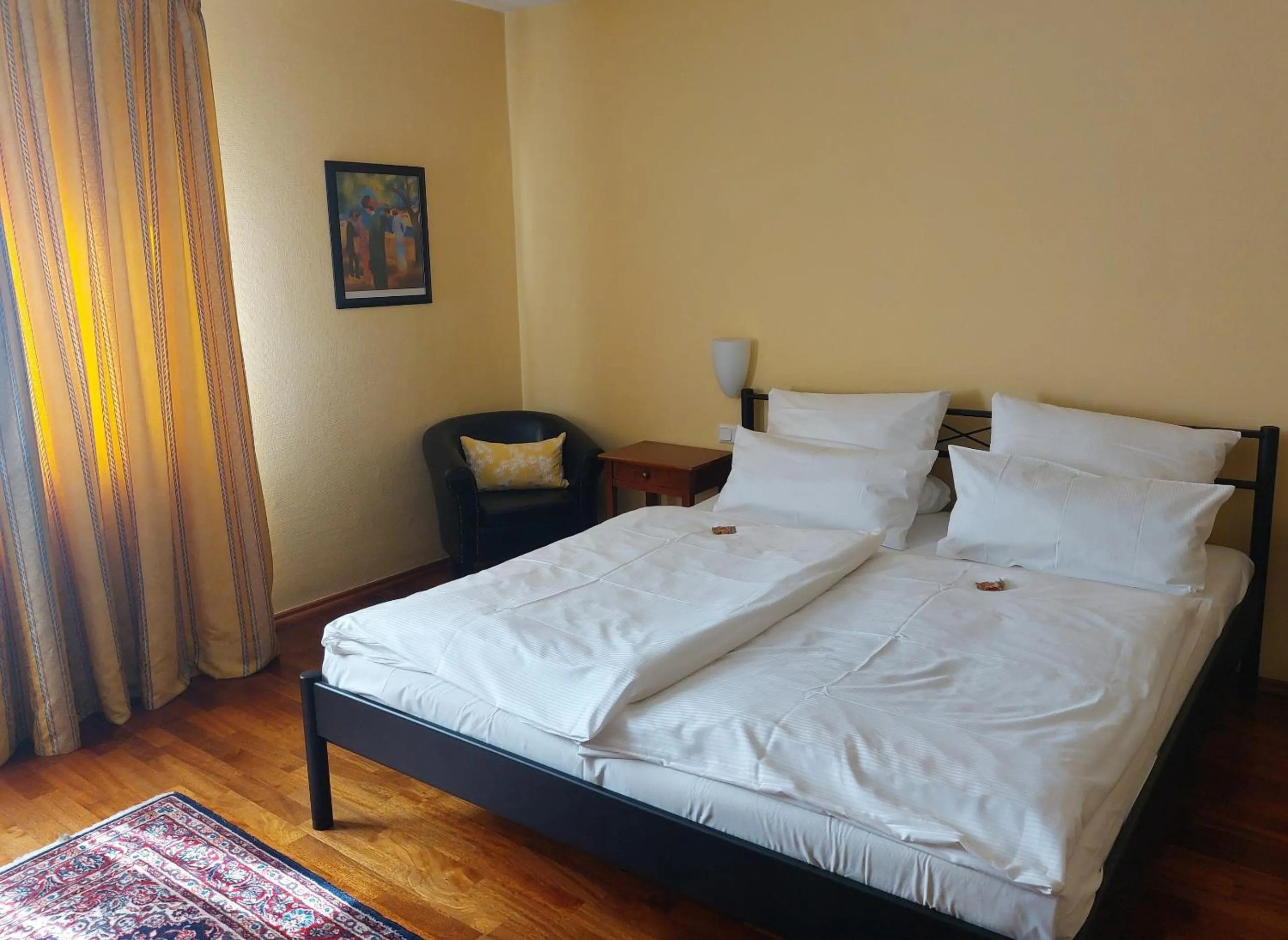 Bedroom, Bed in Hotel Goldener Stern