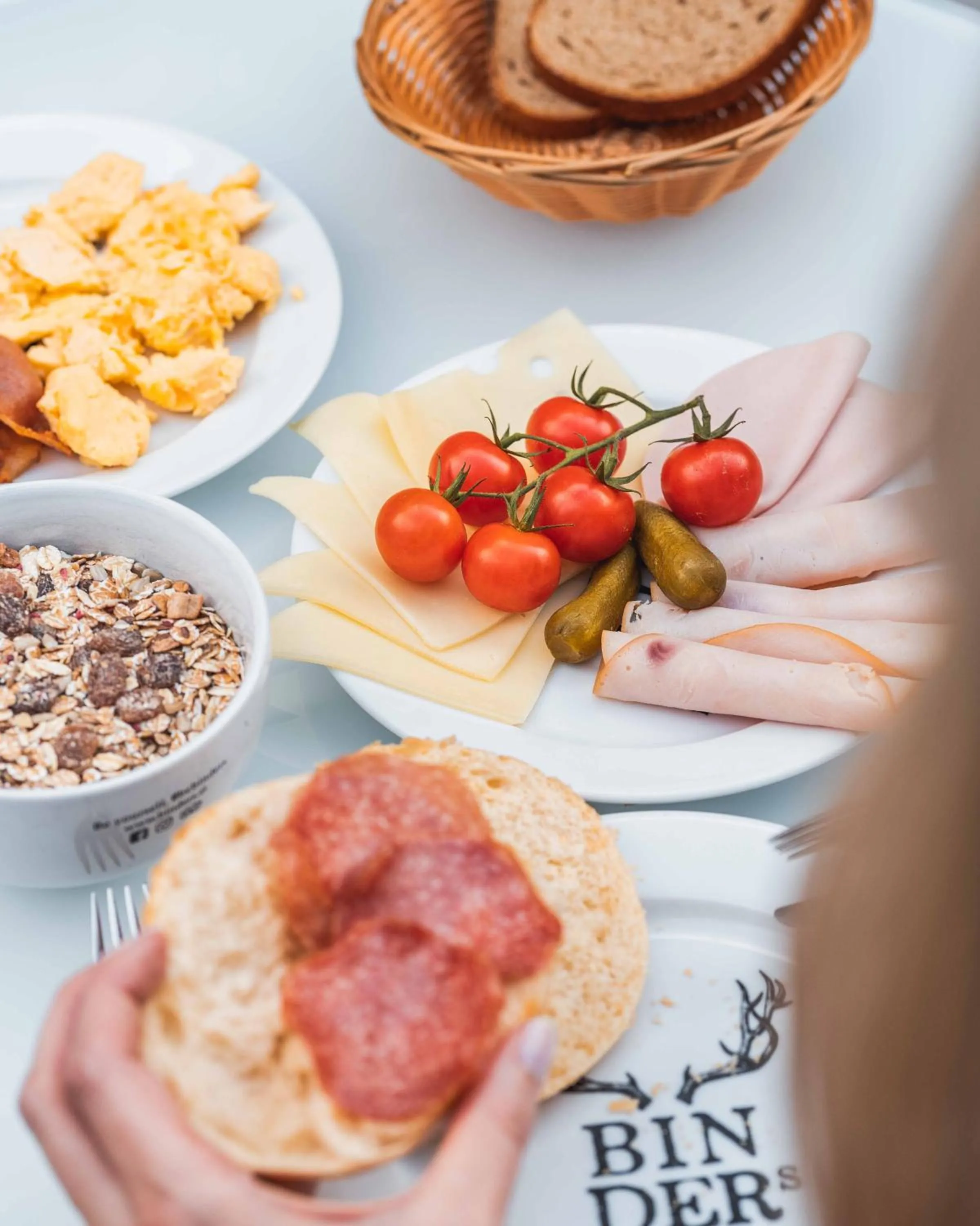 Breakfast in BinderS Budget City-Mountain Hotel