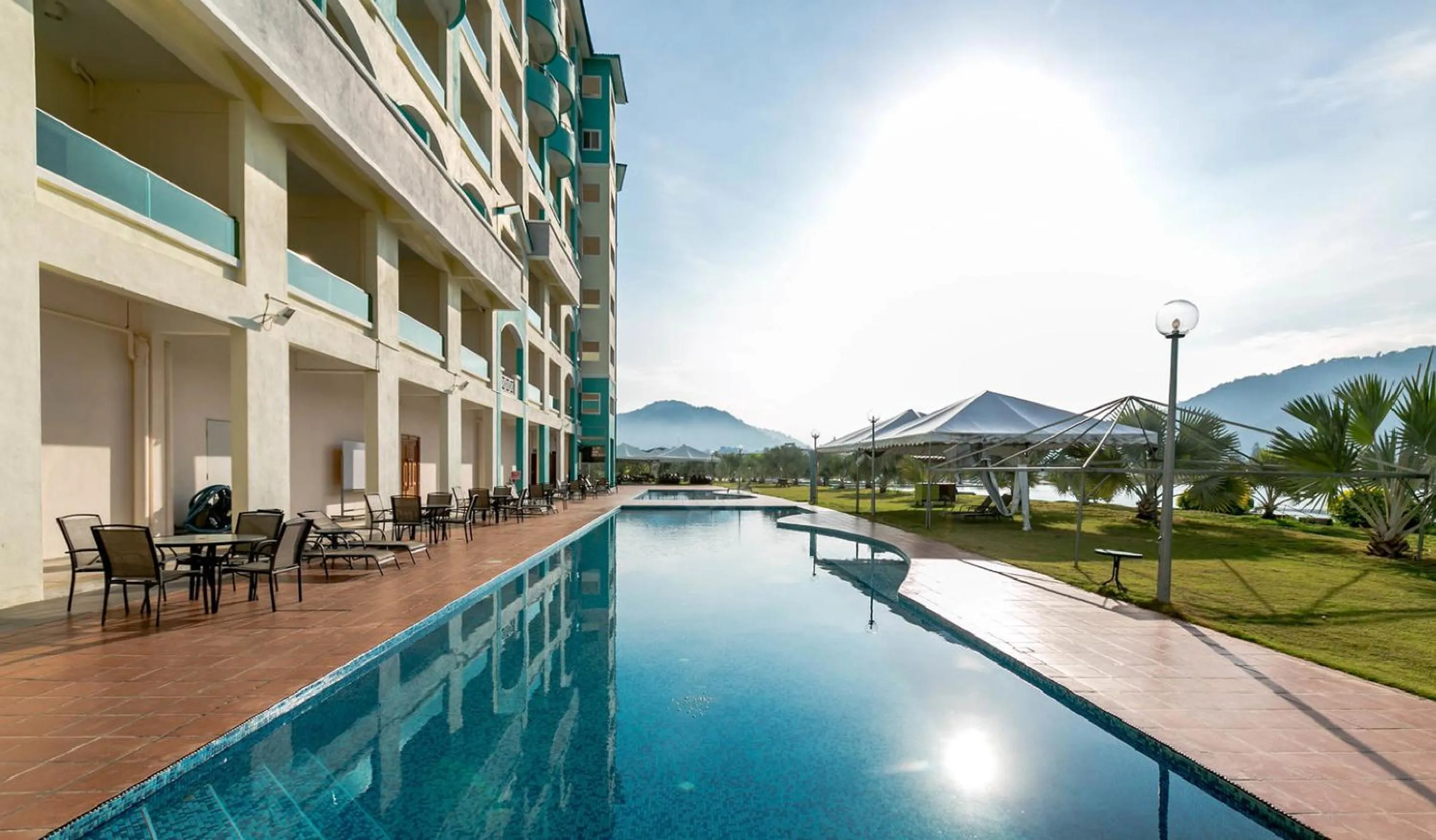 Swimming pool in Marina Island Lumut Homestay by Goopro