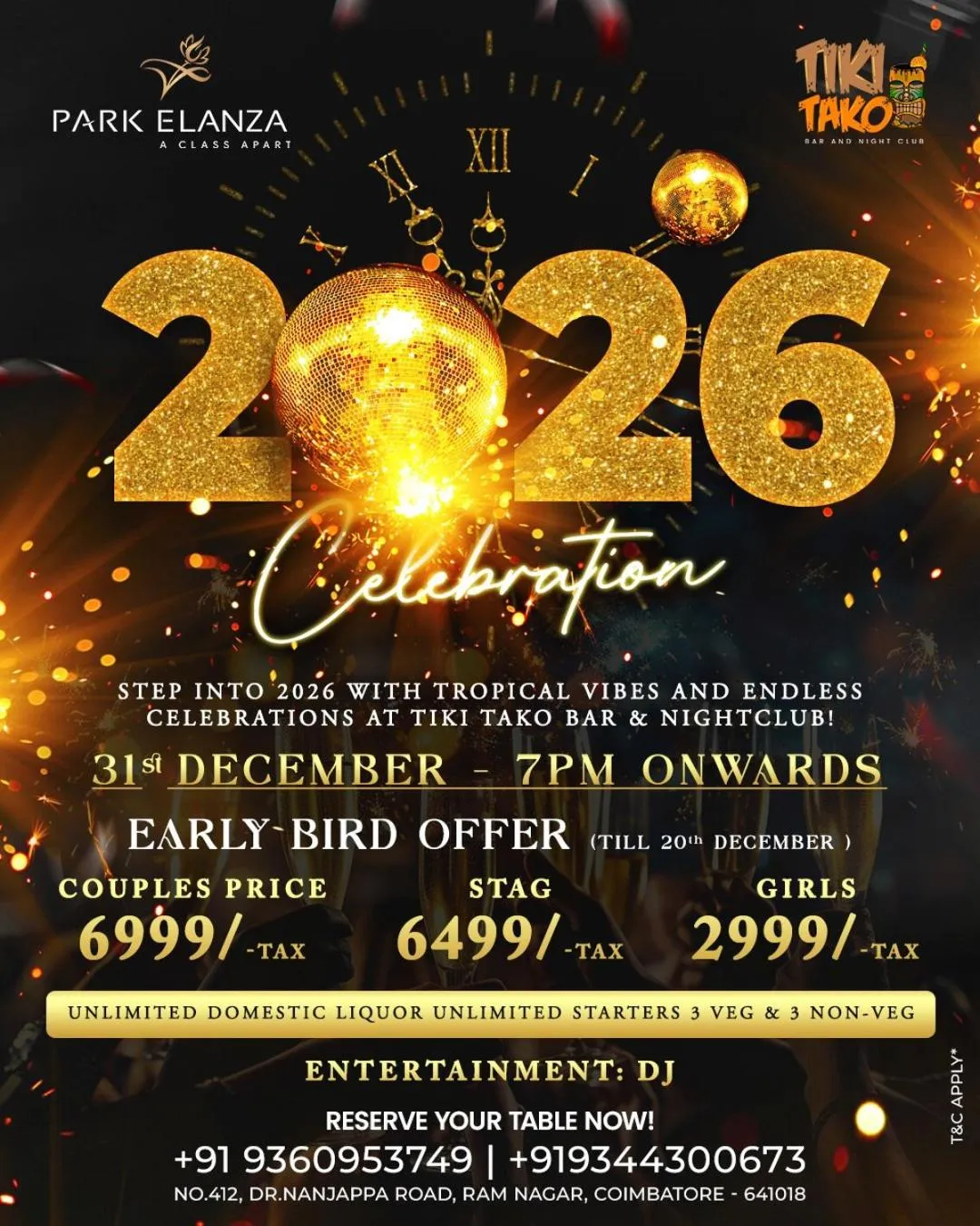 Restaurant/places to eat in Hotel Park Elanza Coimbatore