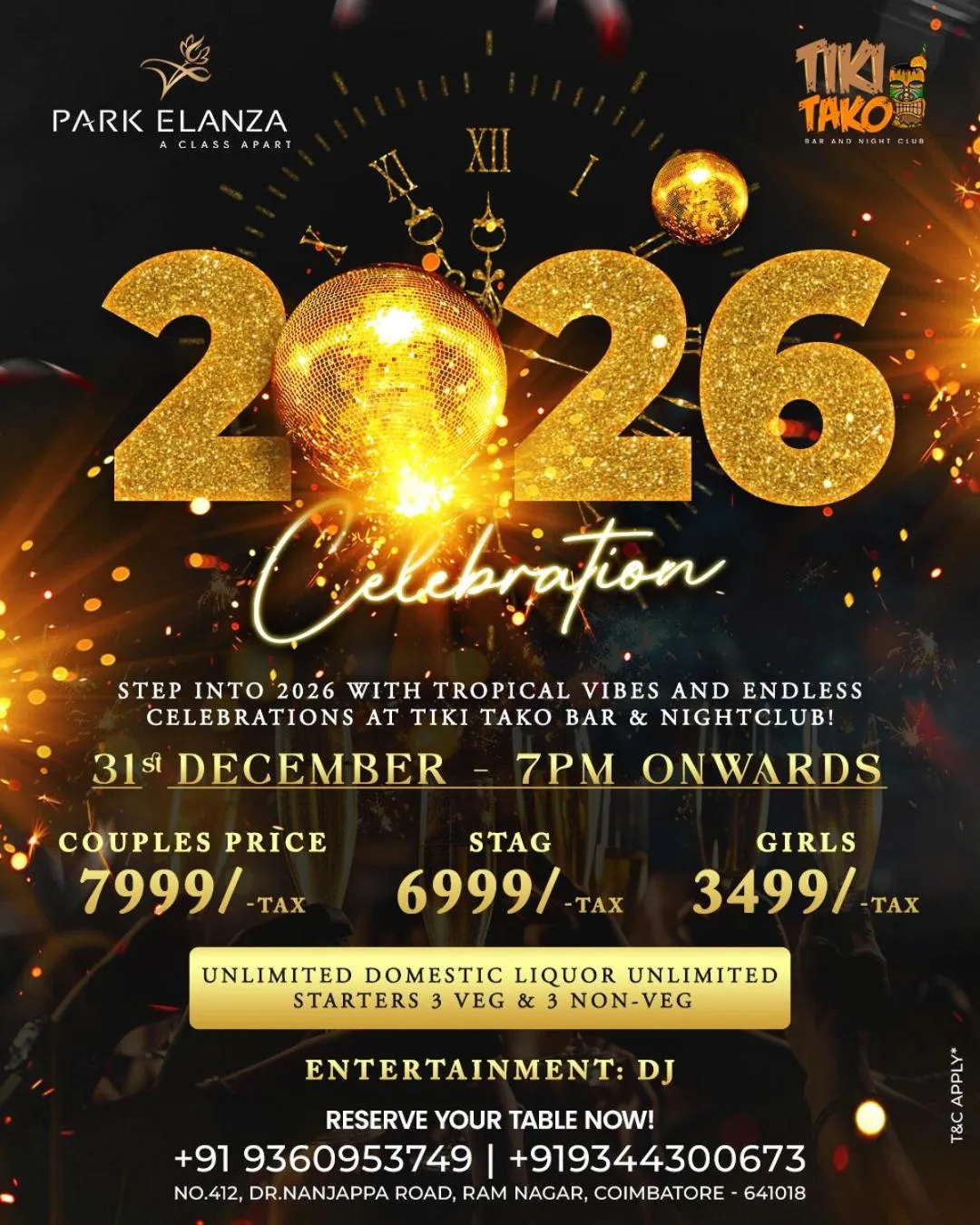 Restaurant/places to eat in Hotel Park Elanza Coimbatore