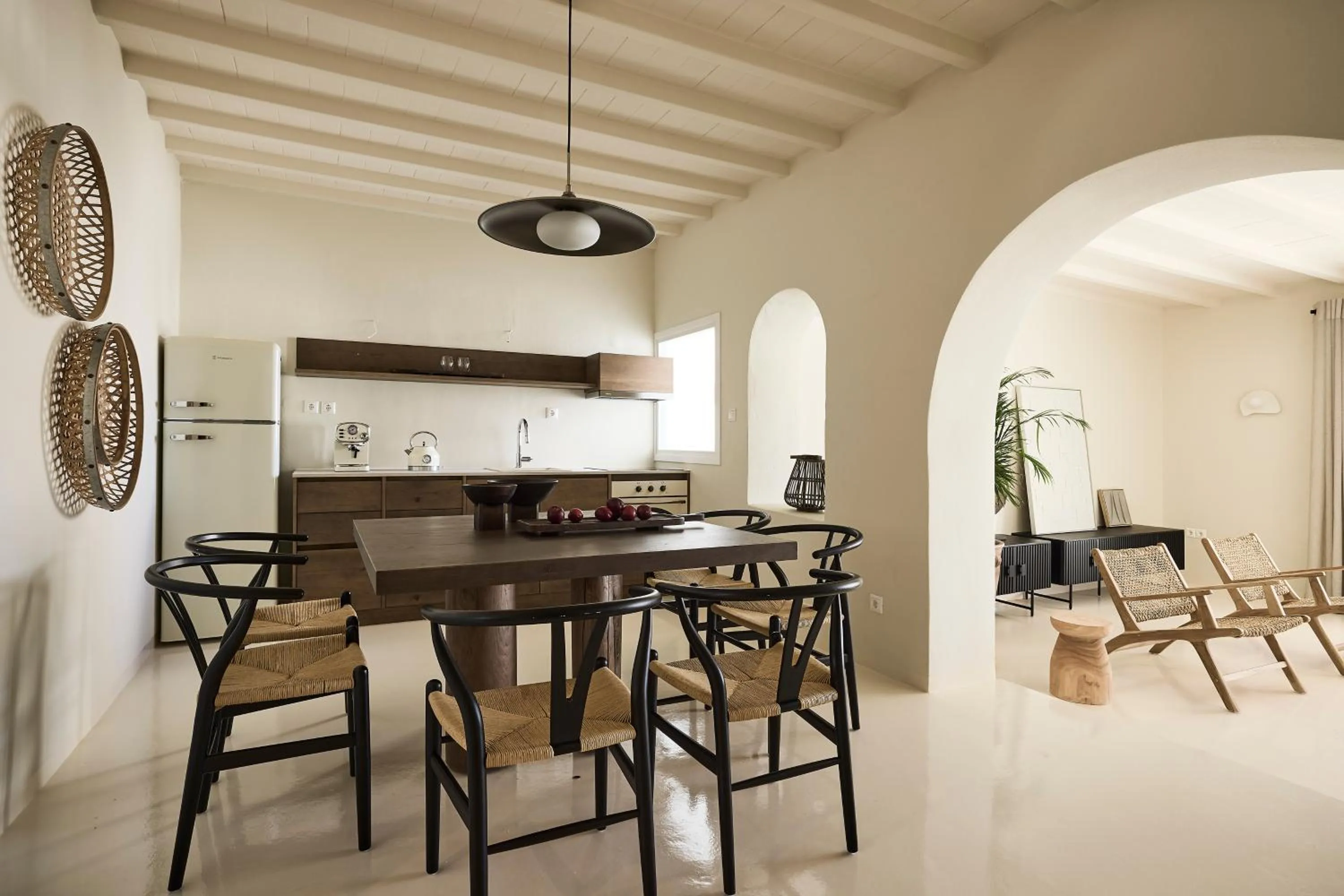 Kitchen or kitchenette in Sharm Hotel Mykonos