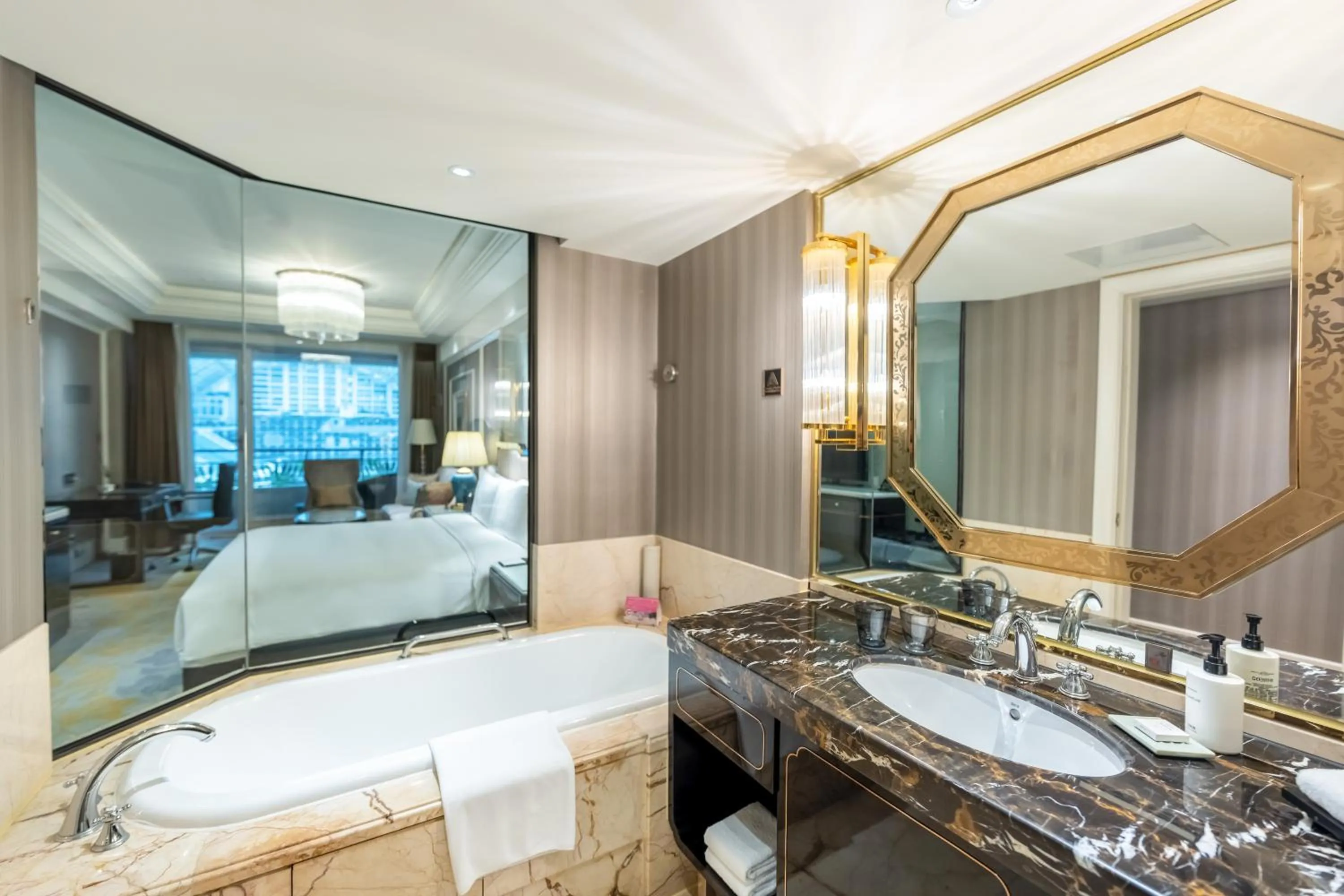 Bathroom, Bed in InterContinental Chengdu Global Center by IHG
