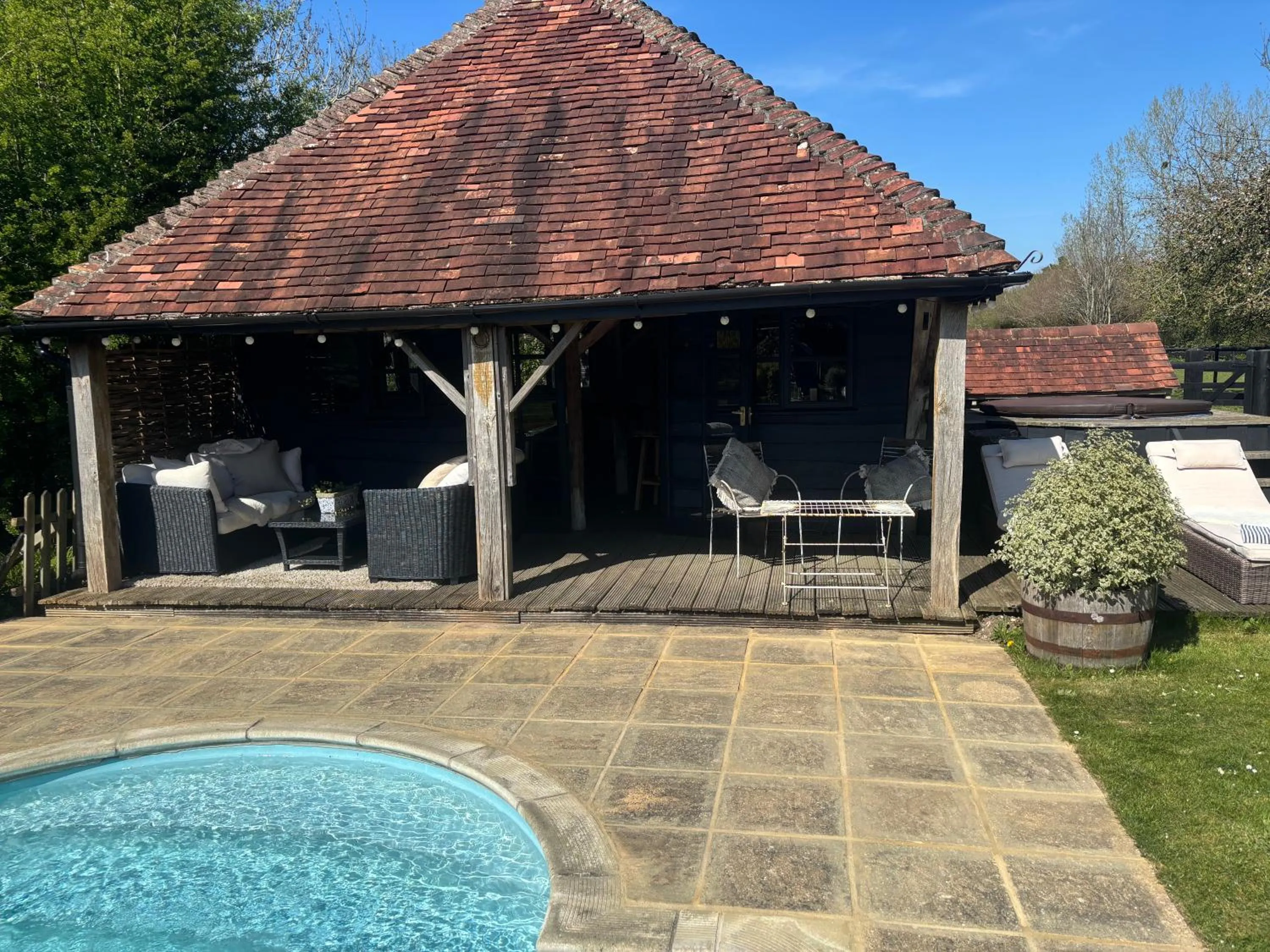 Patio in Street Farmhouse