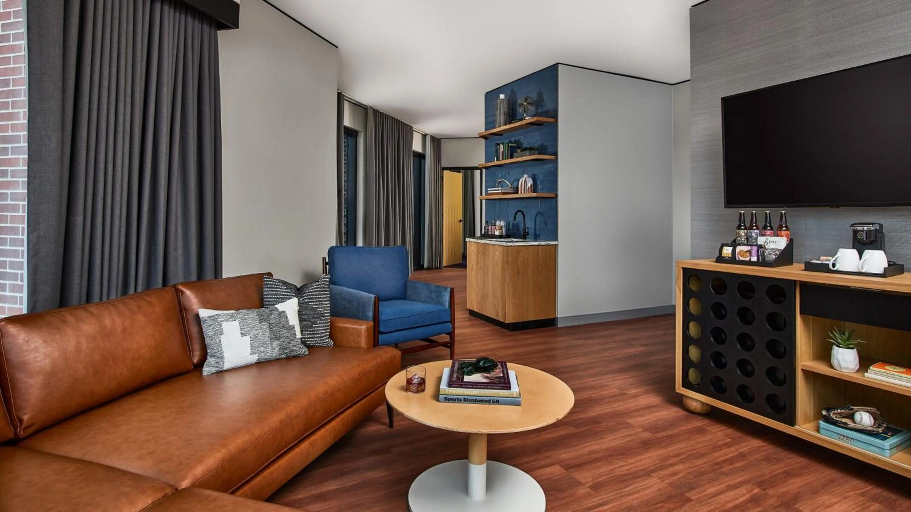 Seating area in The Rally Hotel at McGregor Square