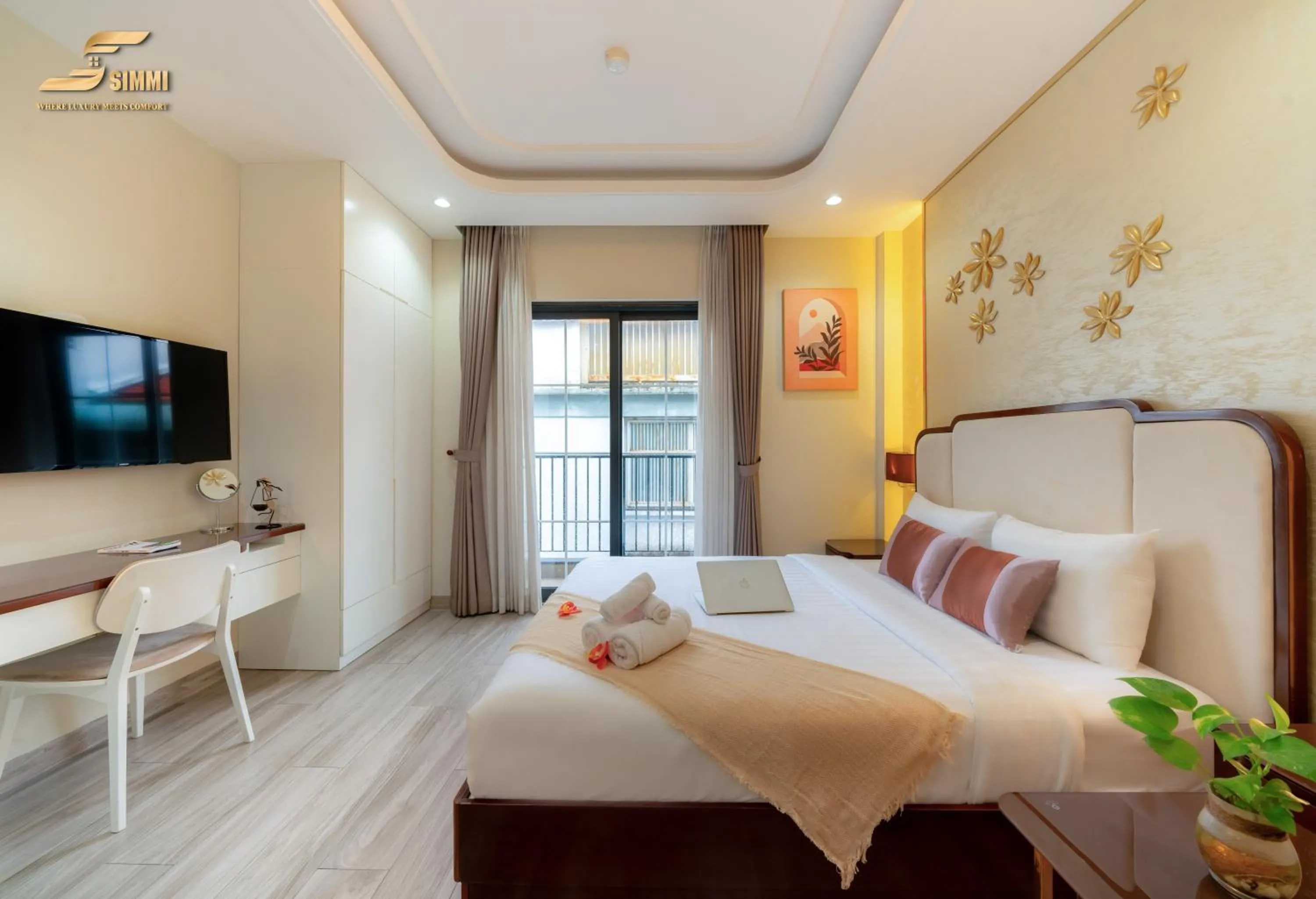 Bed in Simmi 6 Hotel & Apartment
