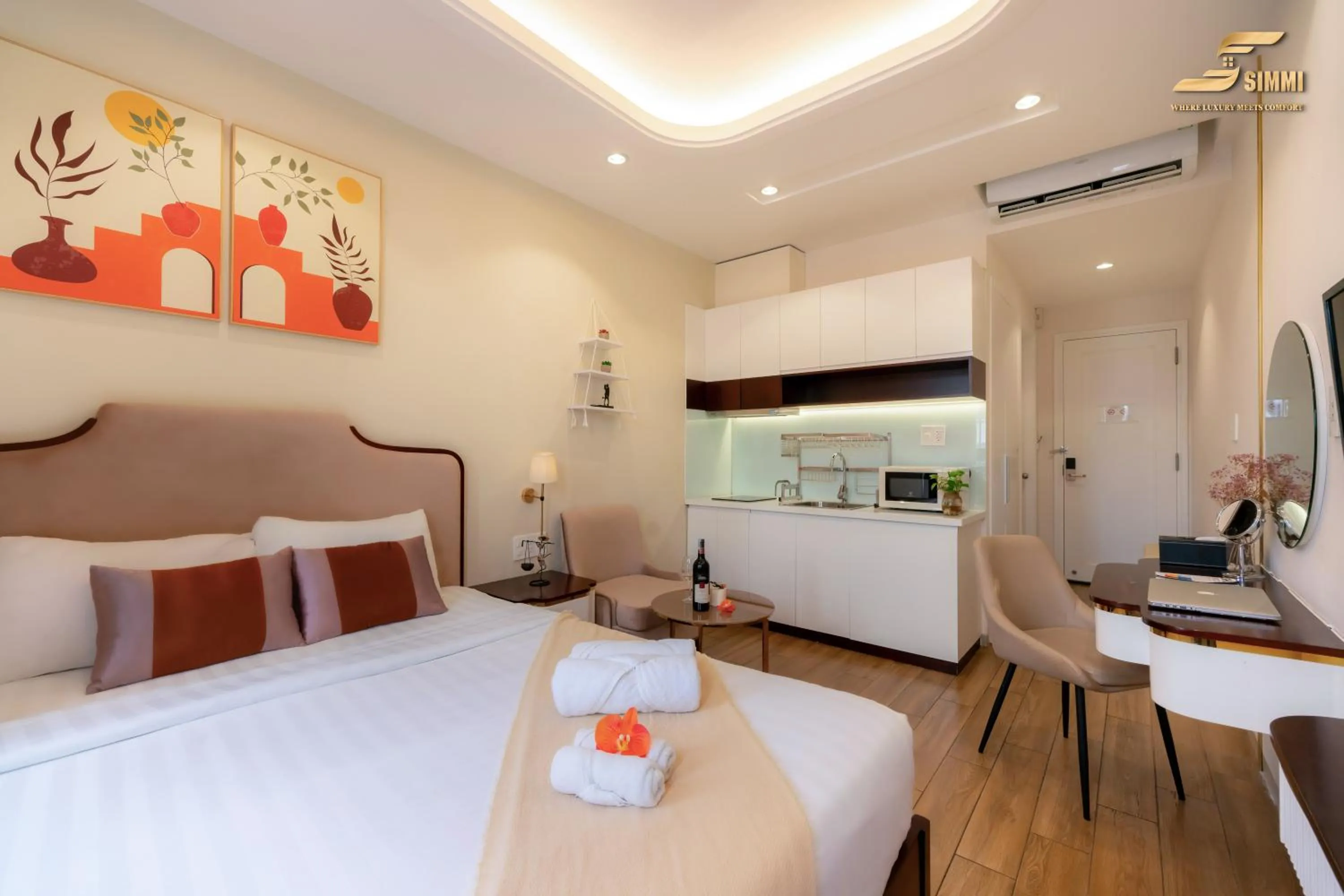 Bed in Simmi 6 Hotel & Apartment