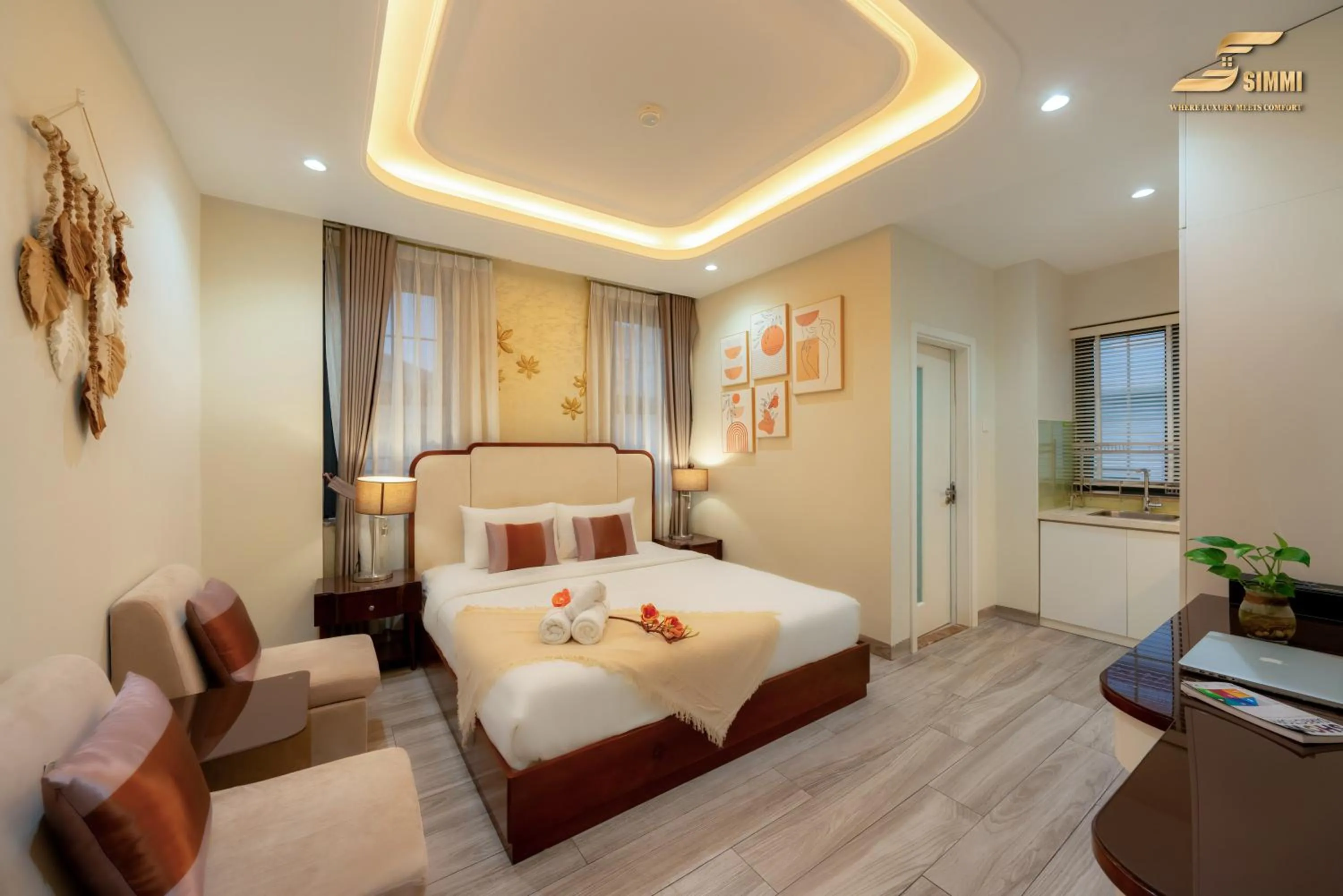 Bed in Simmi 6 Hotel & Apartment