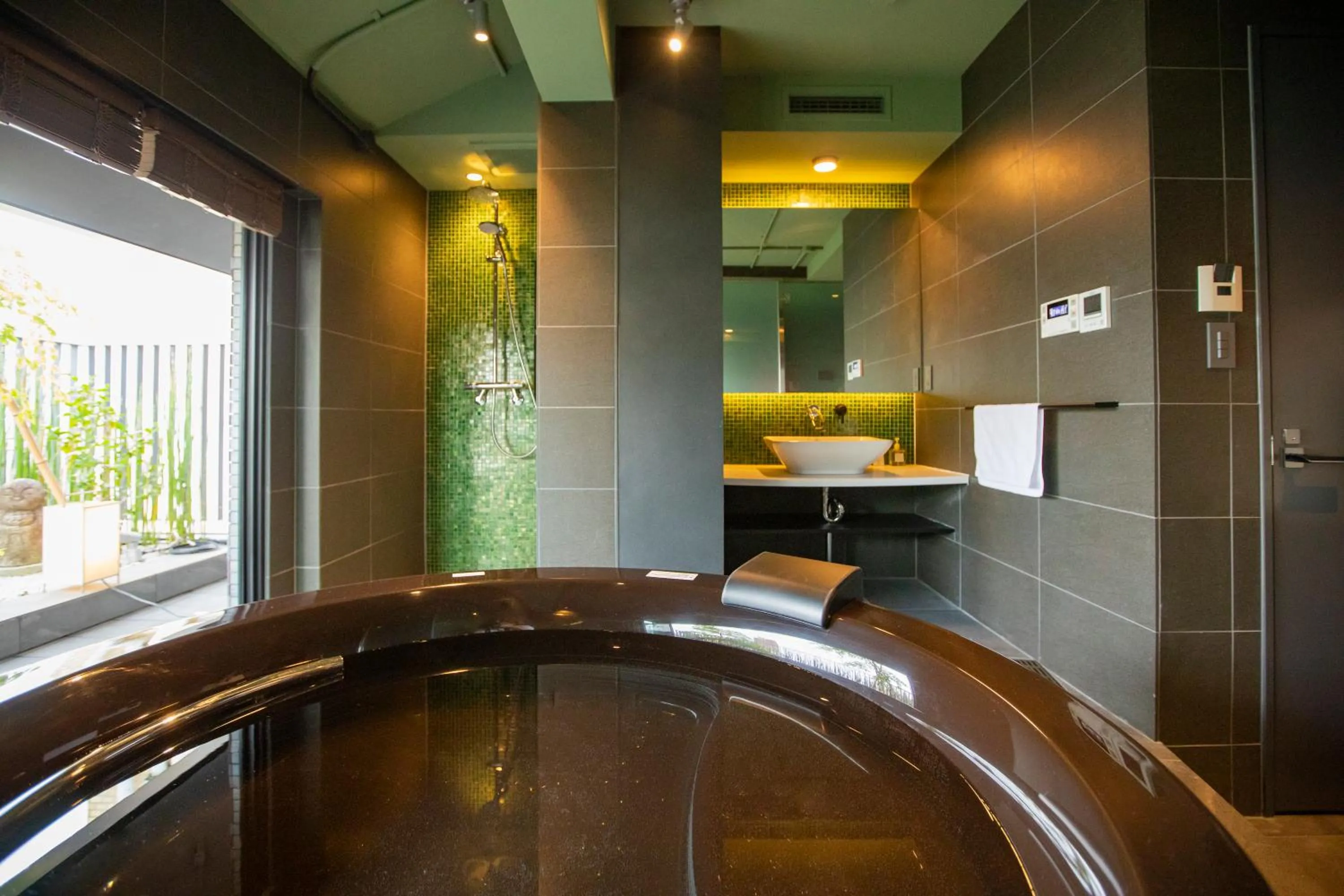 Bathroom in gallery hotel KAGUYA