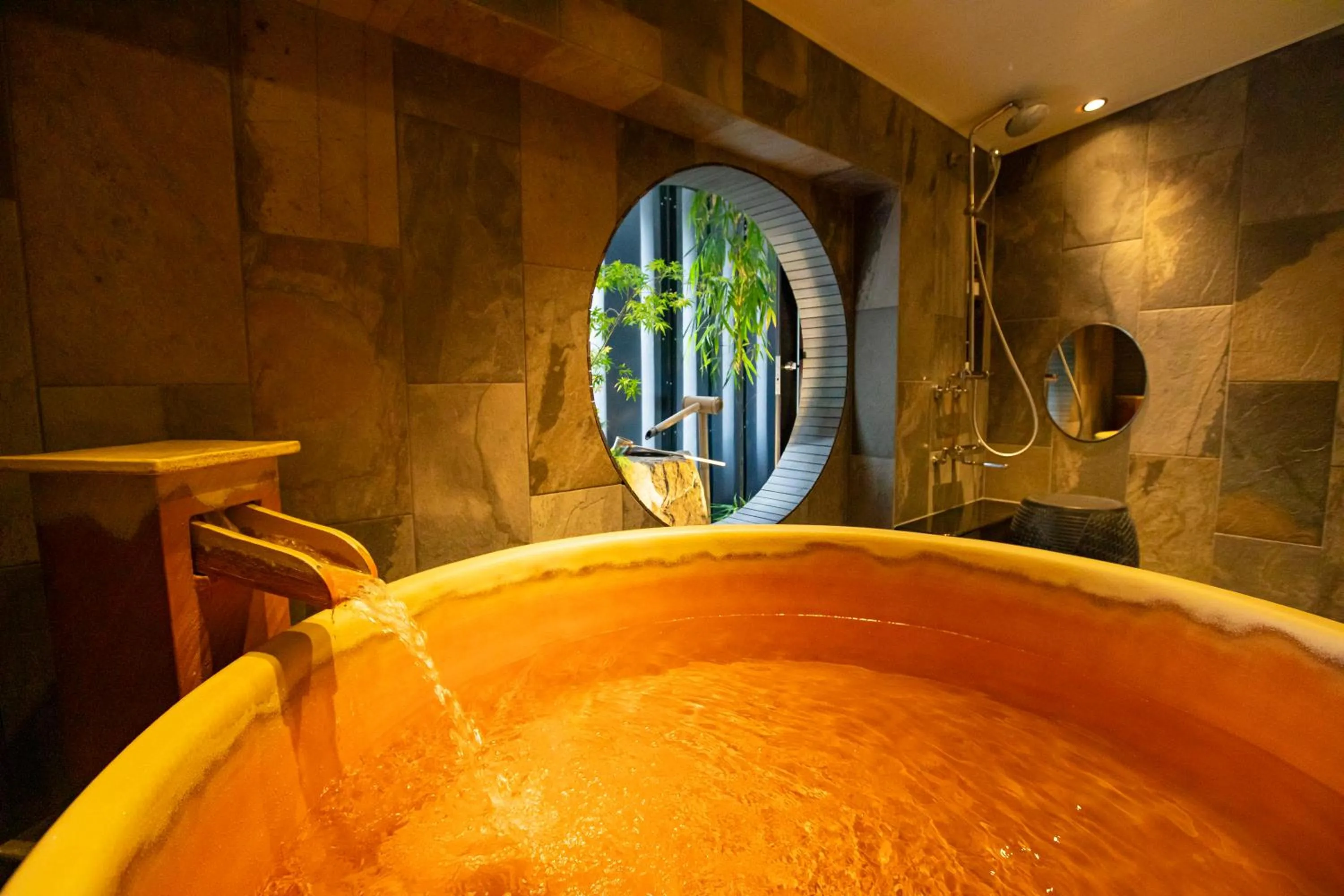 Bathroom in gallery hotel KAGUYA