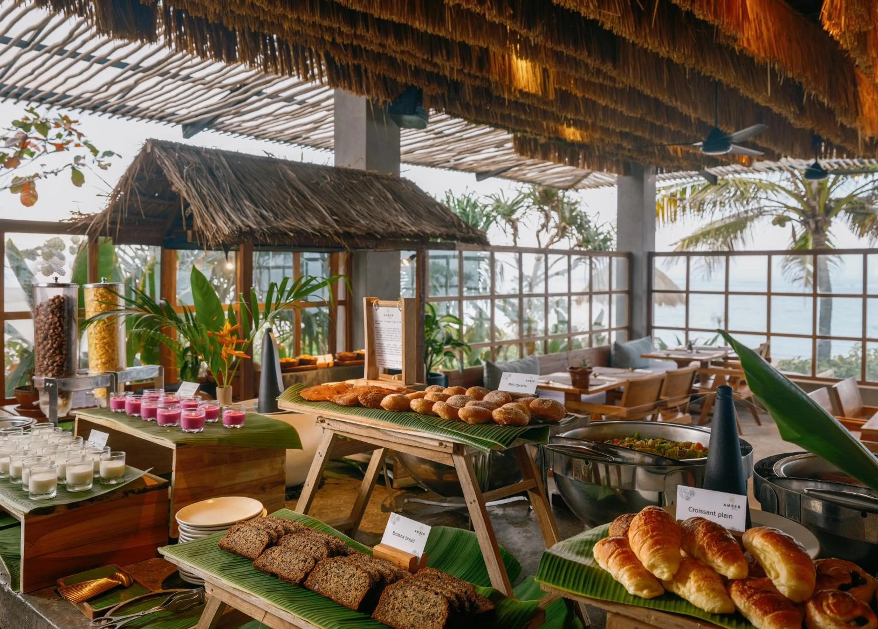 Buffet breakfast in Amber Lombok Beach Resort