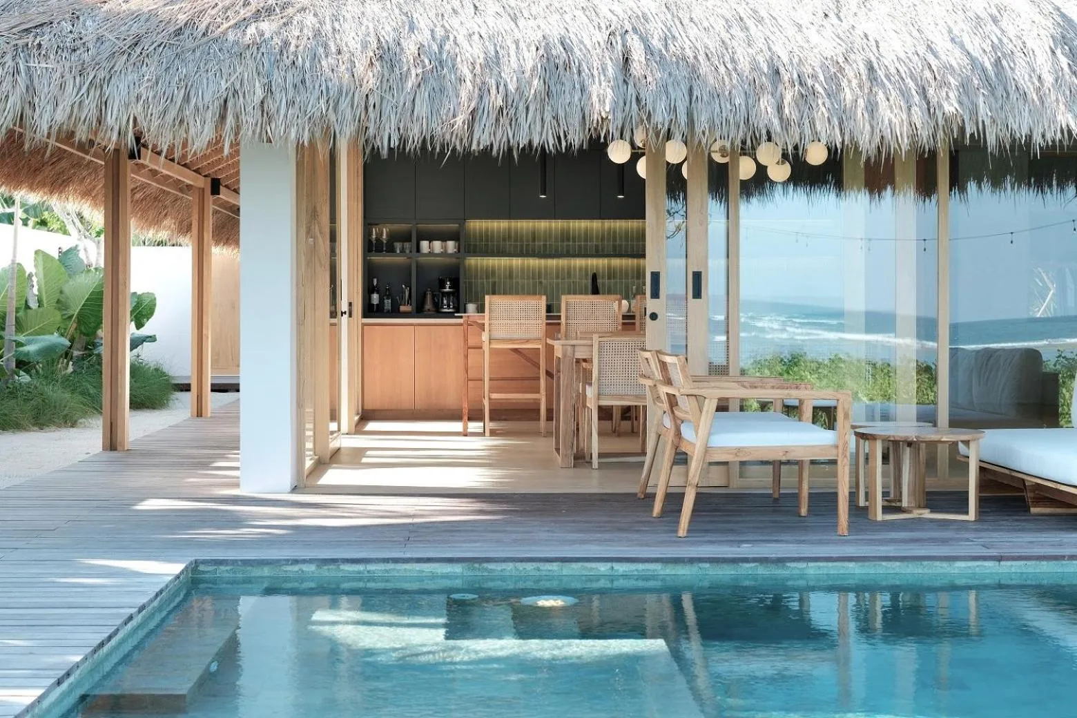 Patio in Amber Lombok Beach Resort