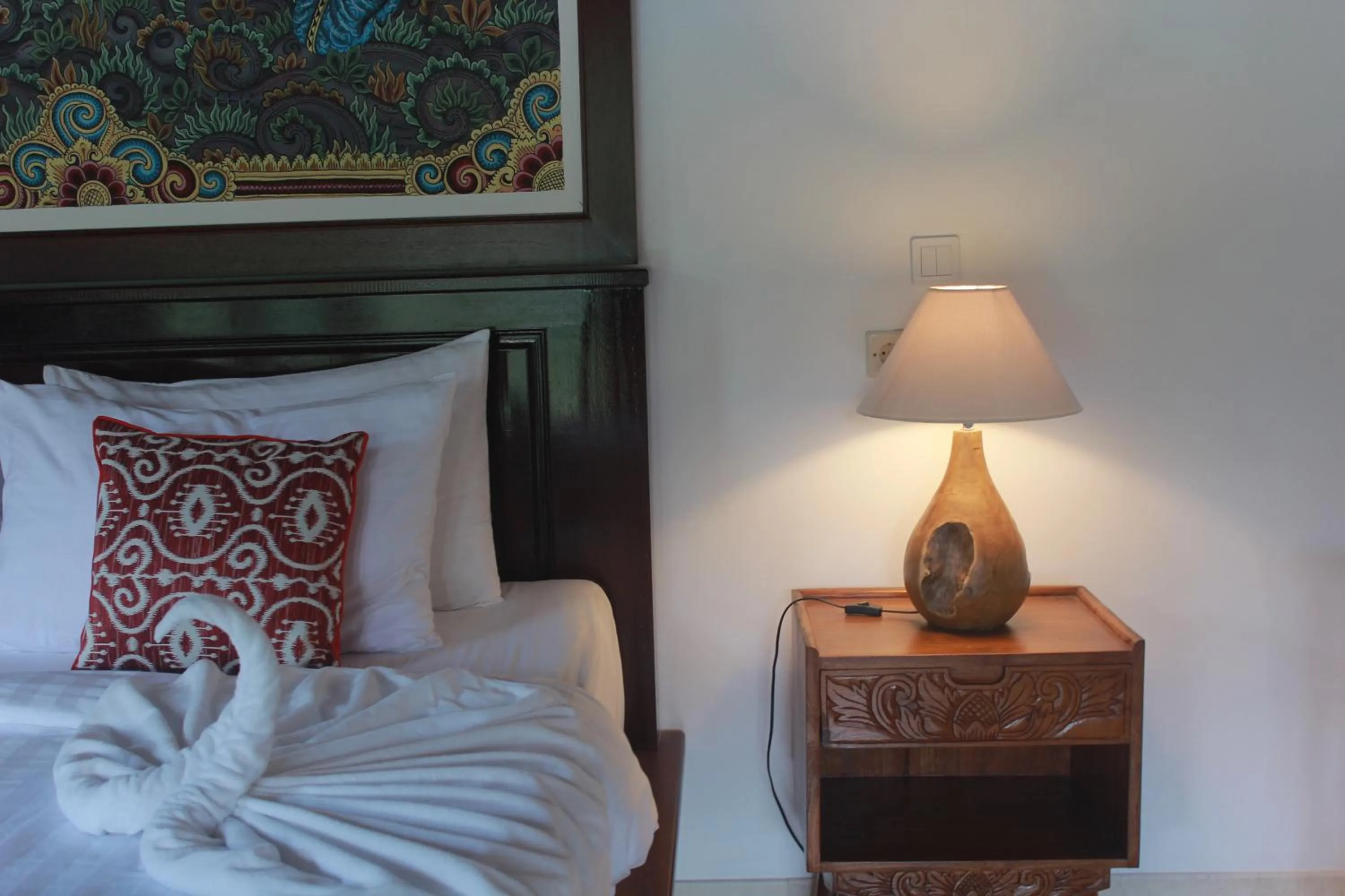 Decorative detail, Bed in Sebatu Tulen Villa