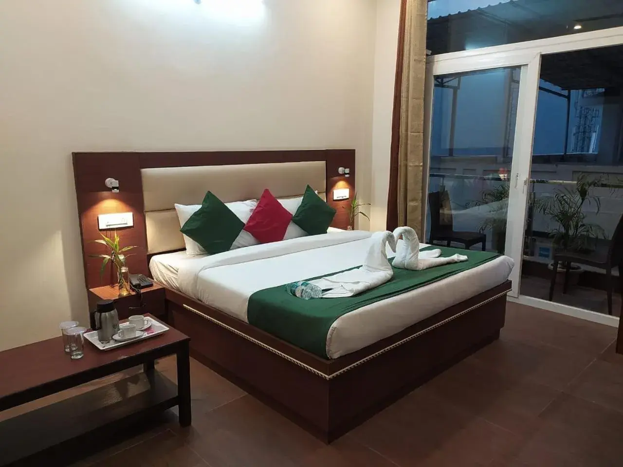 Deluxe Double Room with Balcony - single occupancy in Hotel The Shivaay - Delight Inn Rishikesh Deluxe Double Room with Balcony - single occupancy in Hotel The Shivaay - Delight Inn Rishikesh