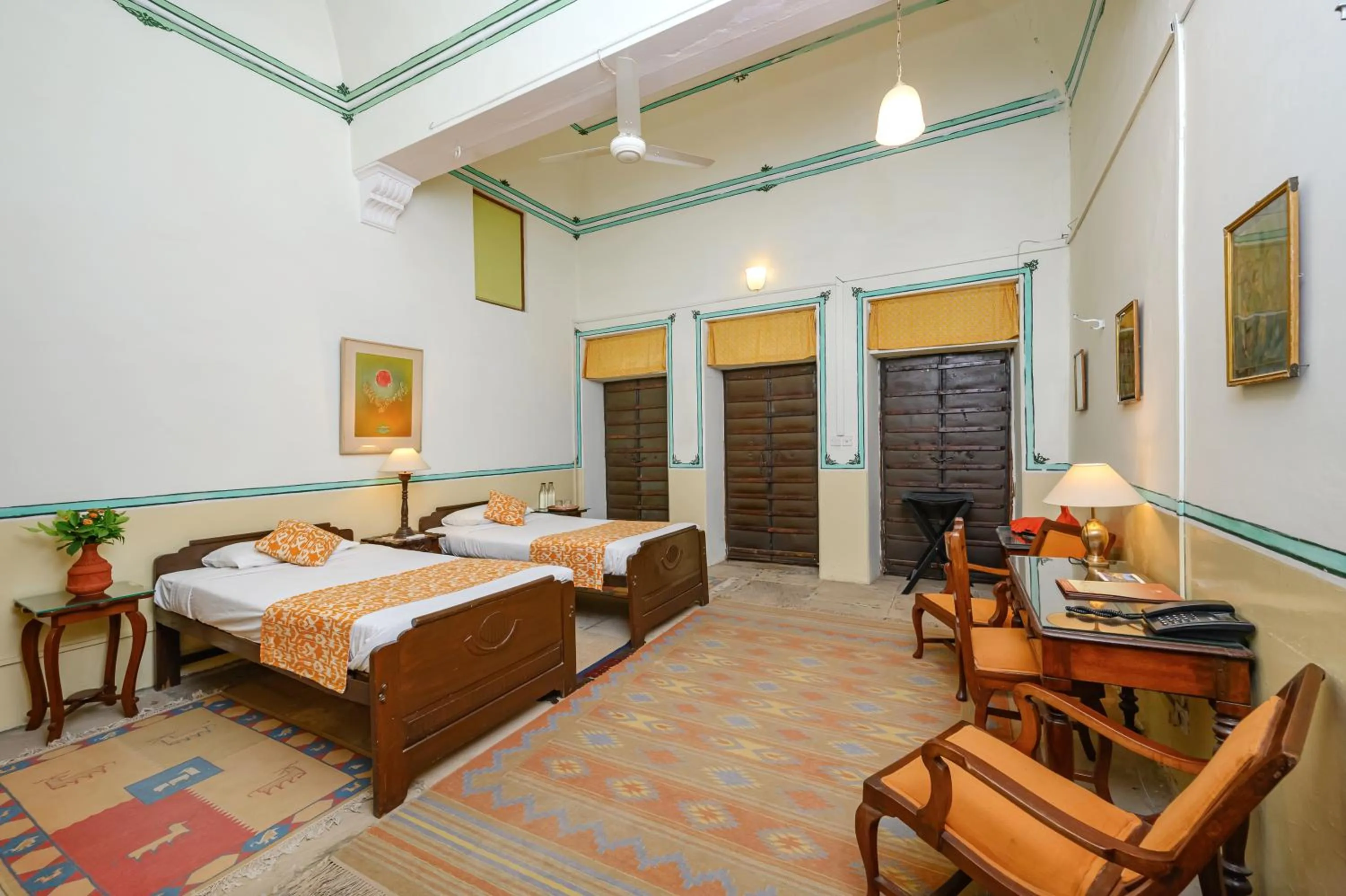 Bed in Neemrana's - Piramal Haveli